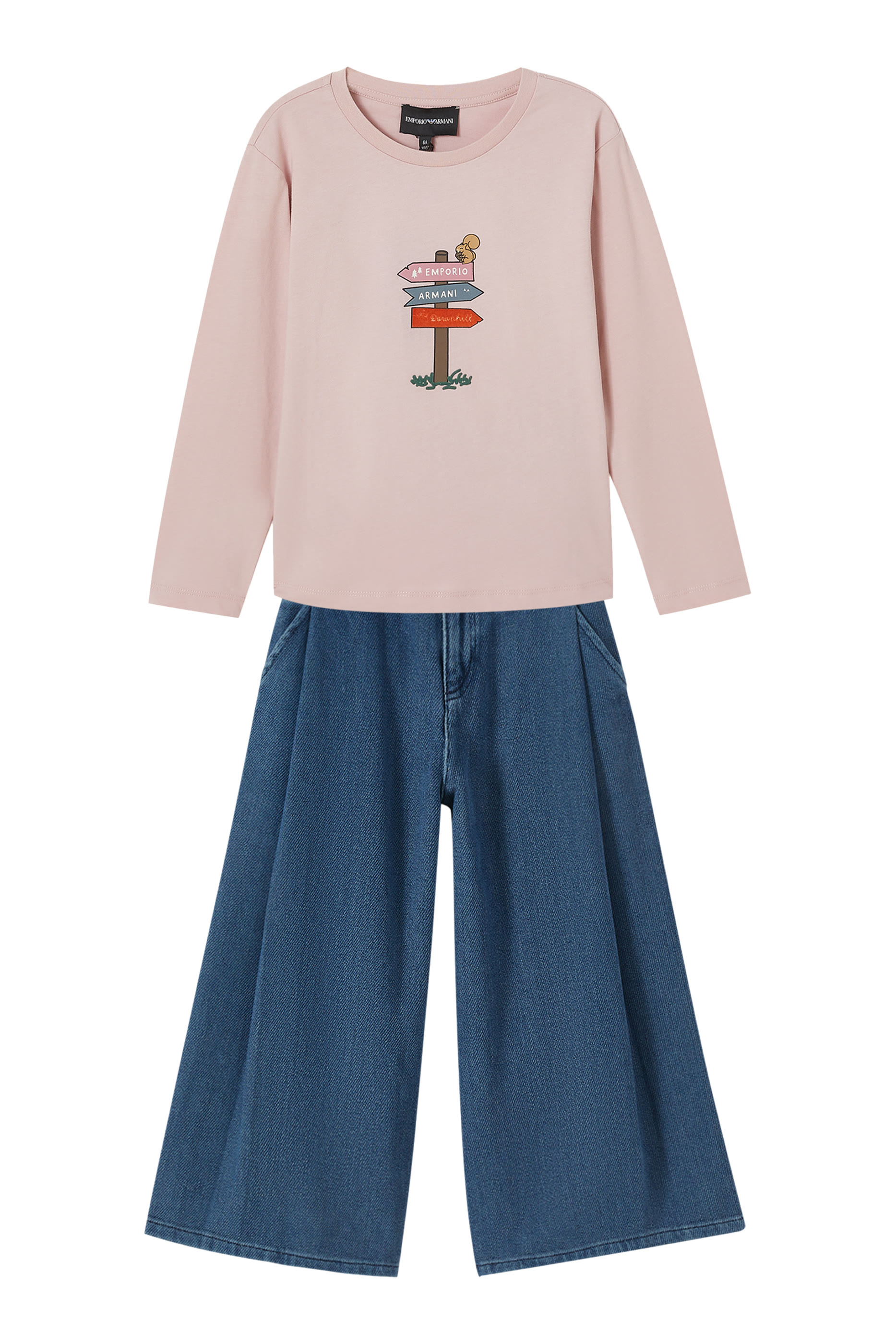 Kids Forest-Print Jersey Jumper