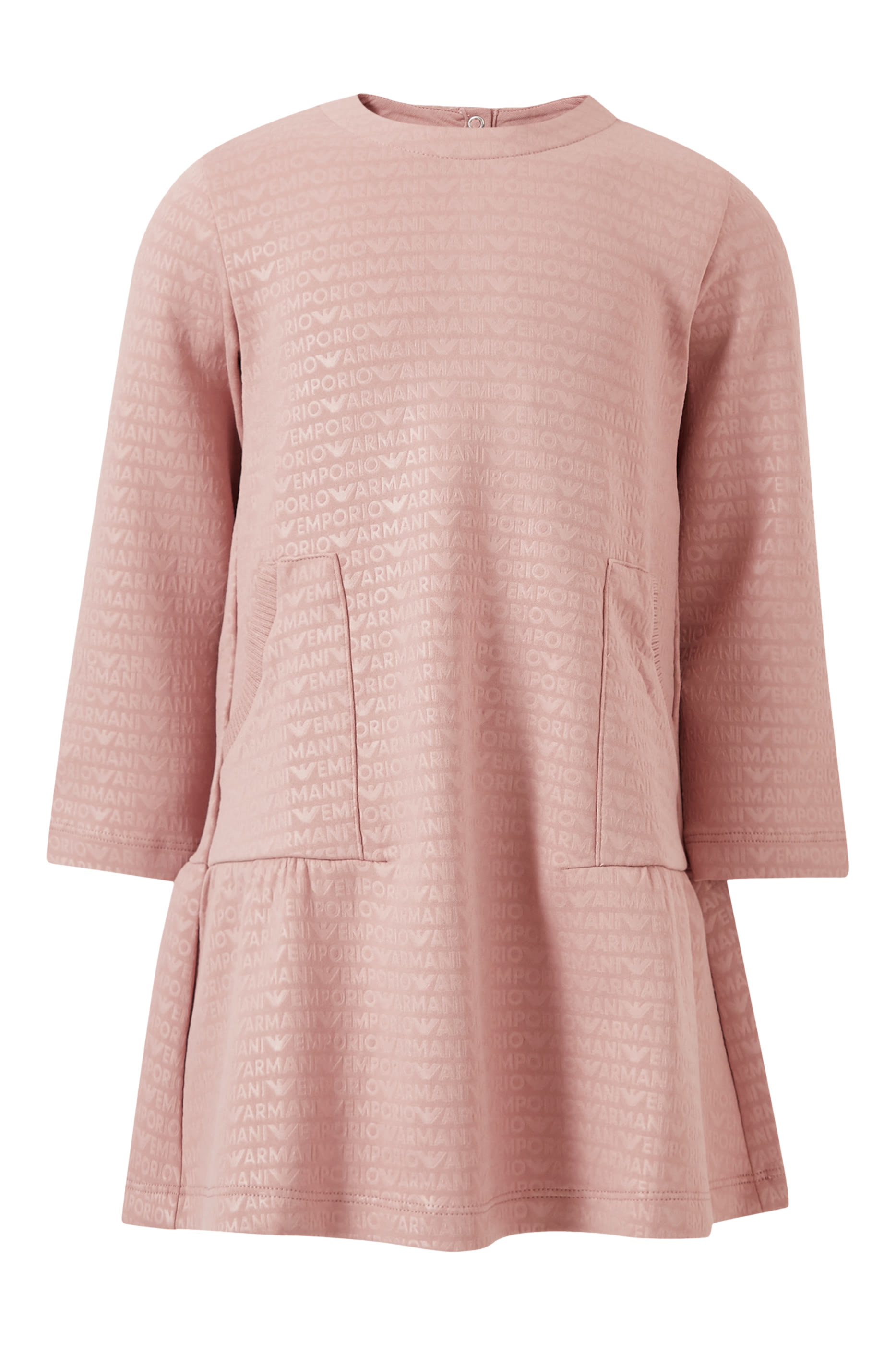 Kids All-Over EA Logo Text Dress