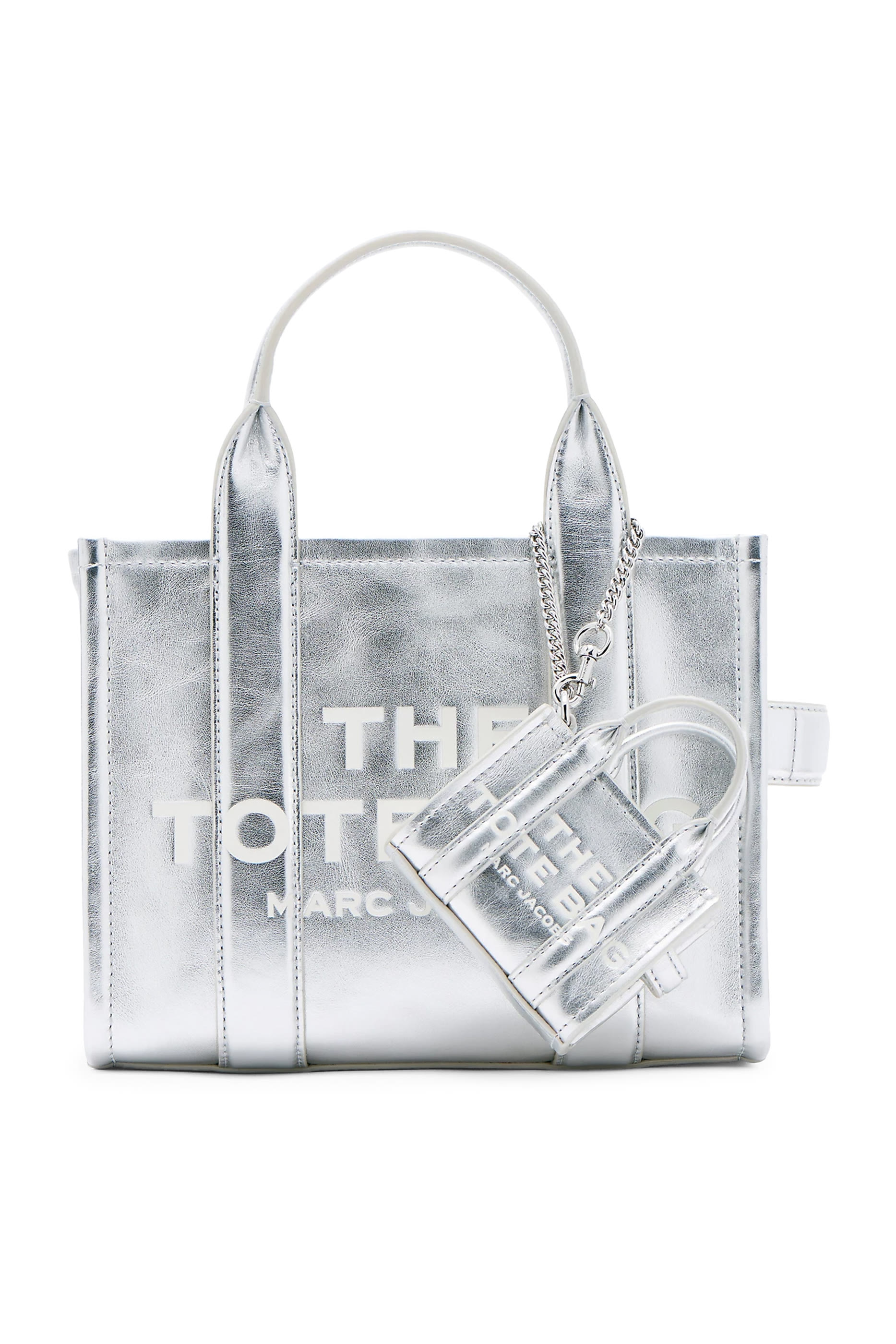 The Metallic Leather Nano Tote Bag Charm