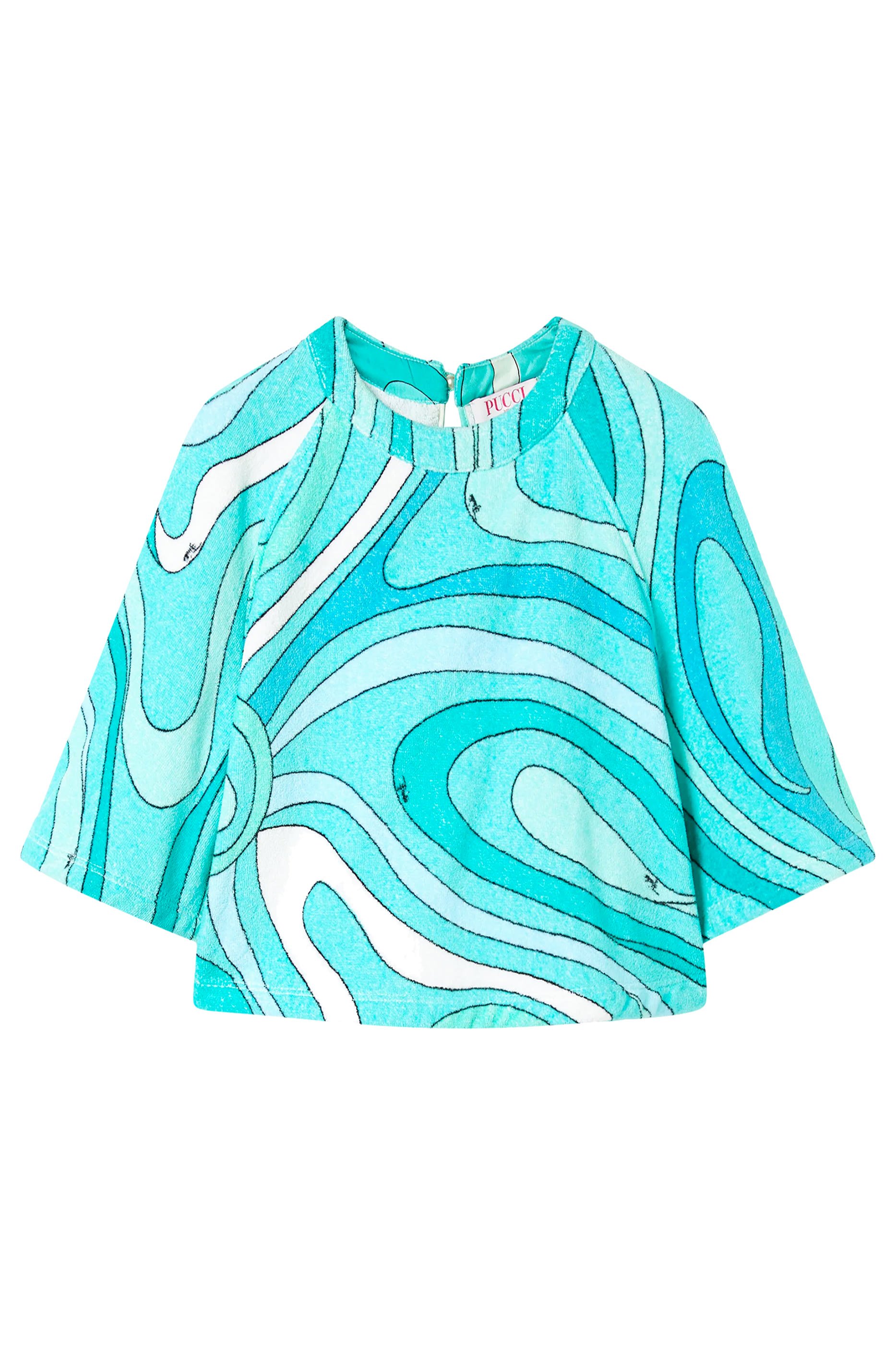 Marmo Print Crop Top