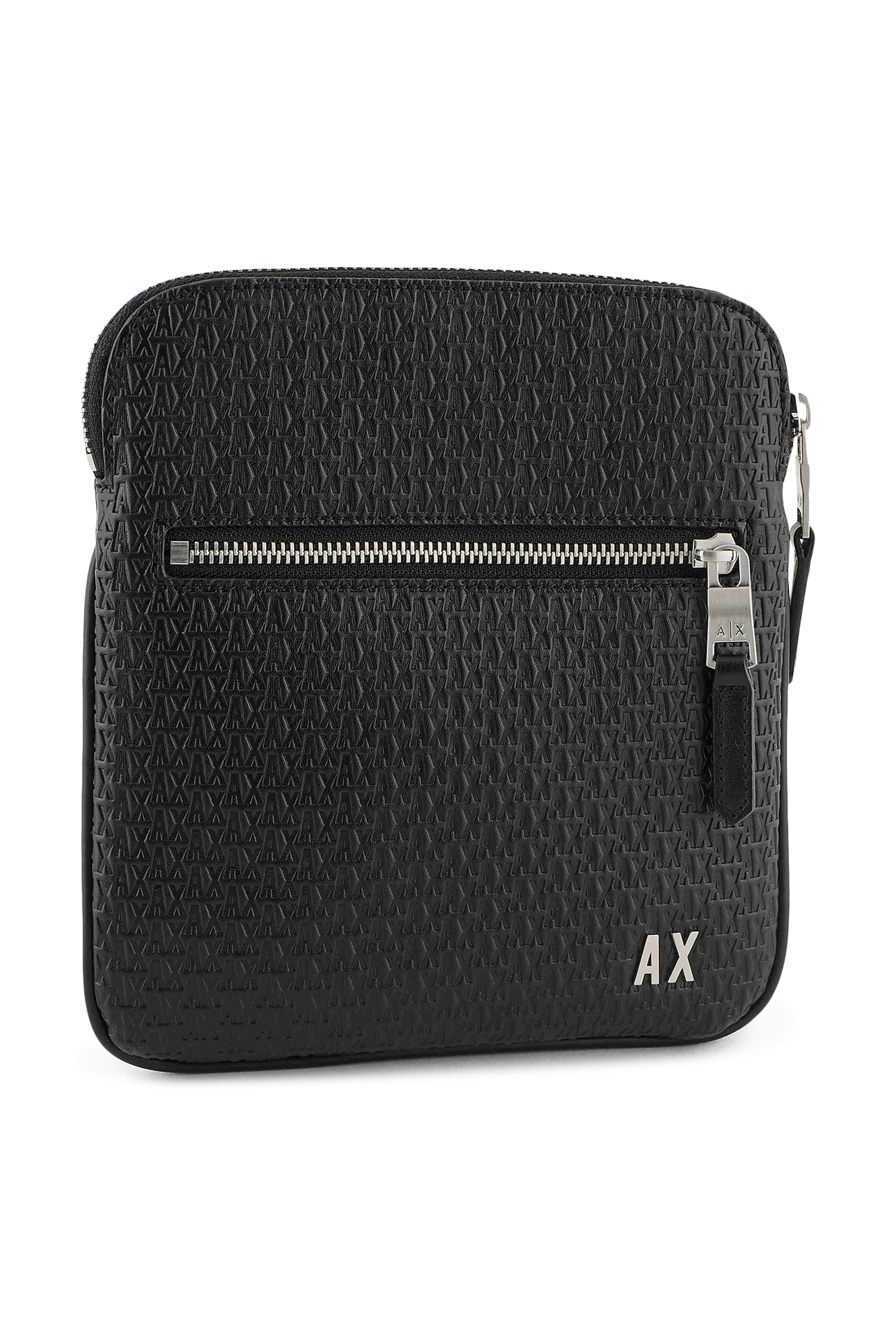 Embossed Logo Flat Shoulder Bag