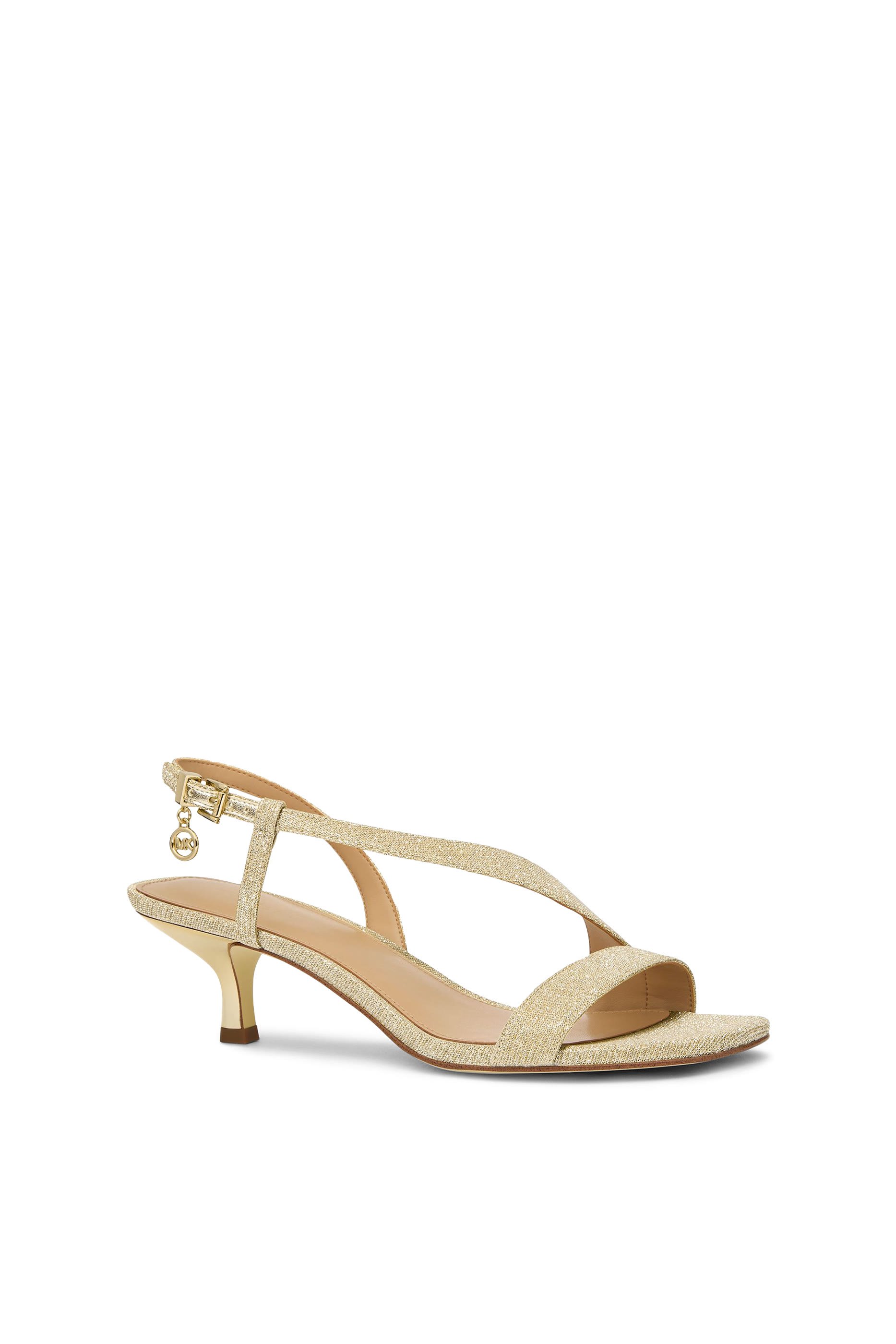 Jaida Glitter Chain Mesh Kitten Heel Sandals 50