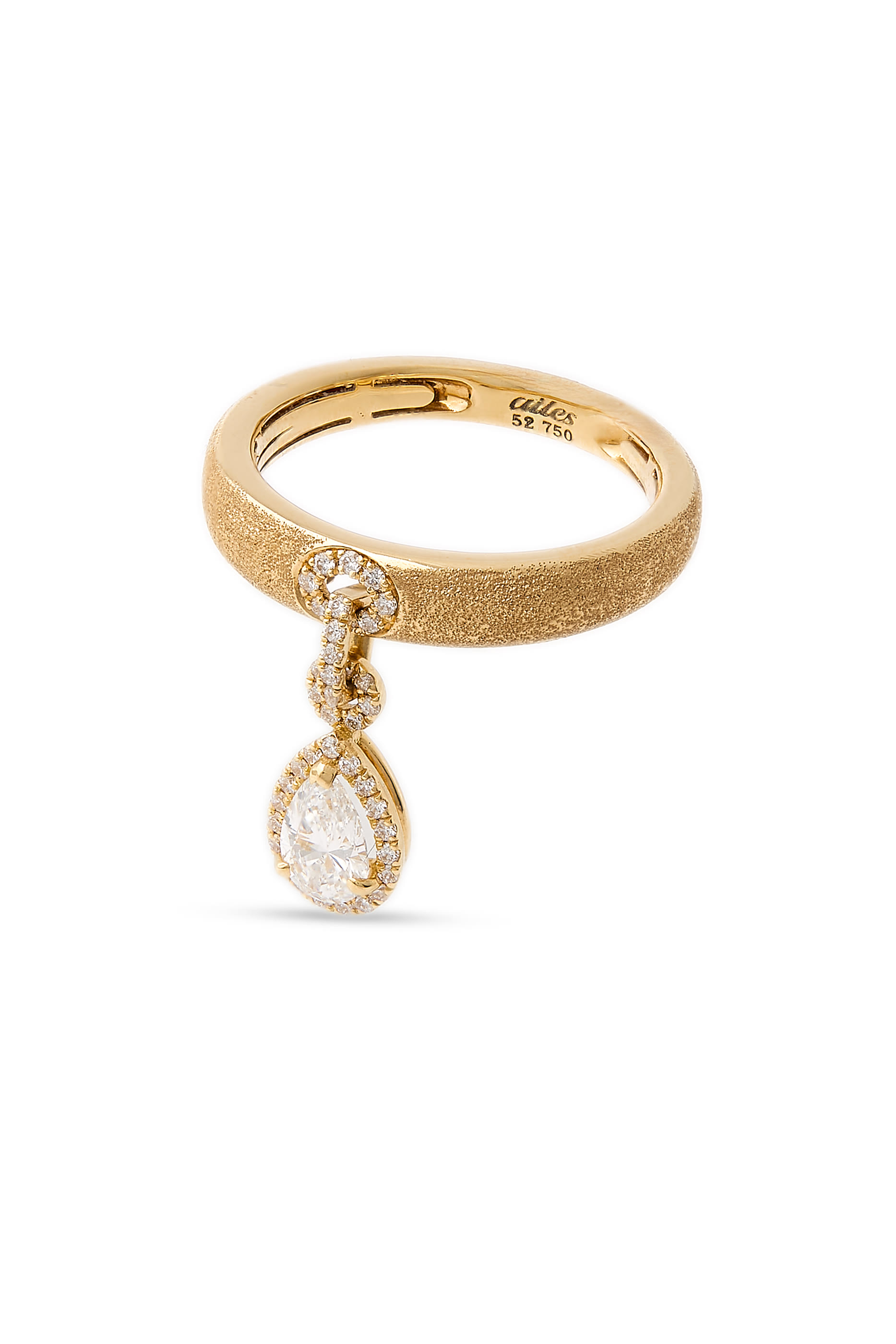 Dusted Chaines Ring, 18k Yellow Gold & Diamonds