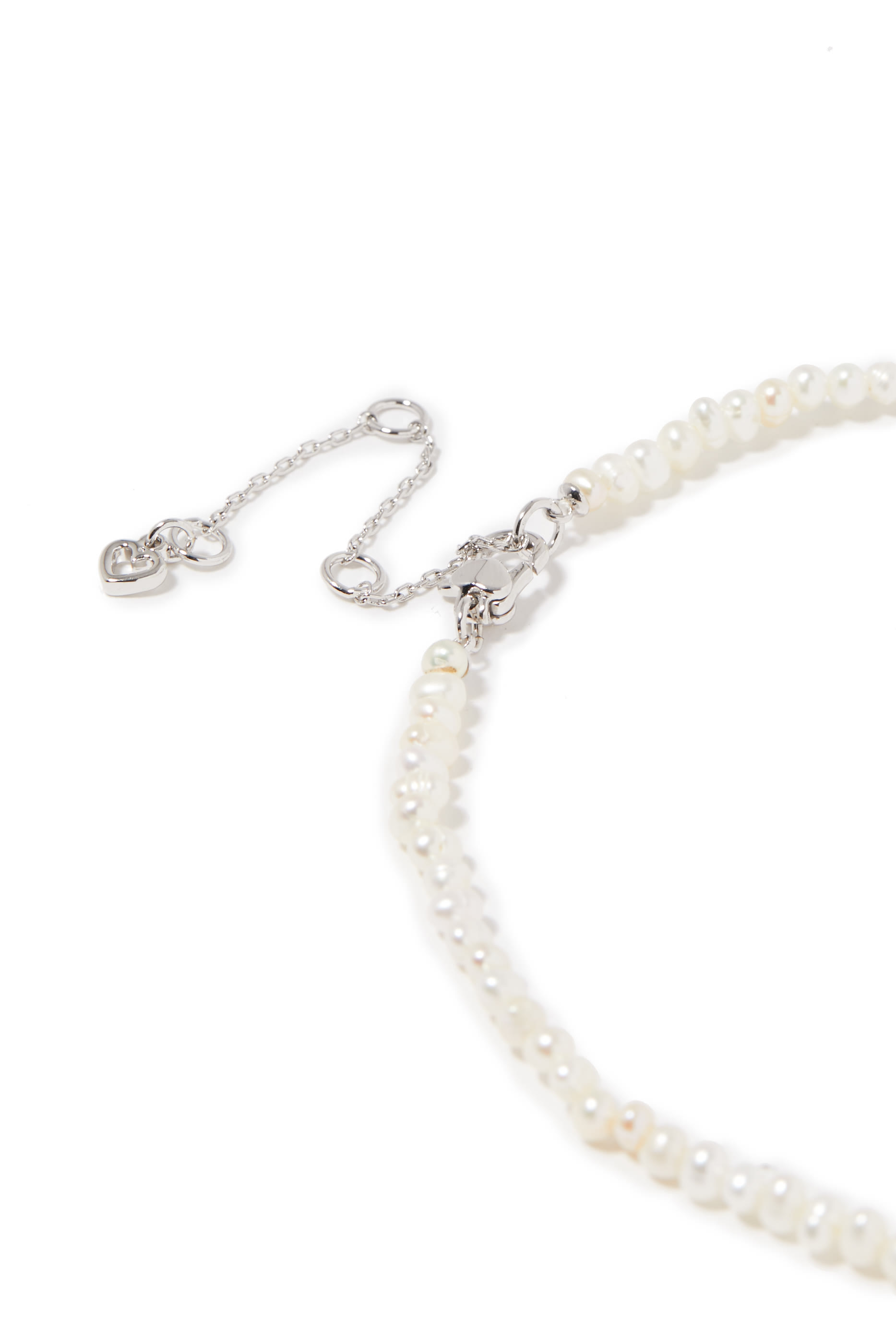 Precious Elephant Pendant Necklace, Metal & Pearls