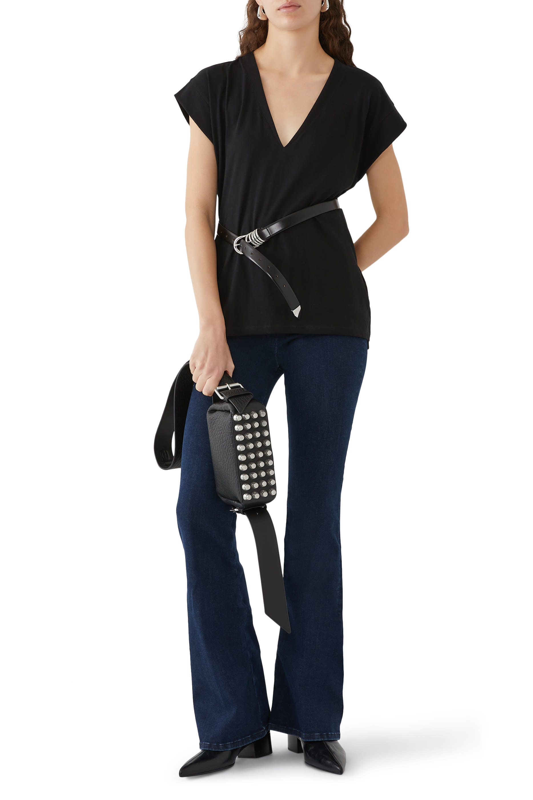 Le Mid Rise V Neck T-Shirt