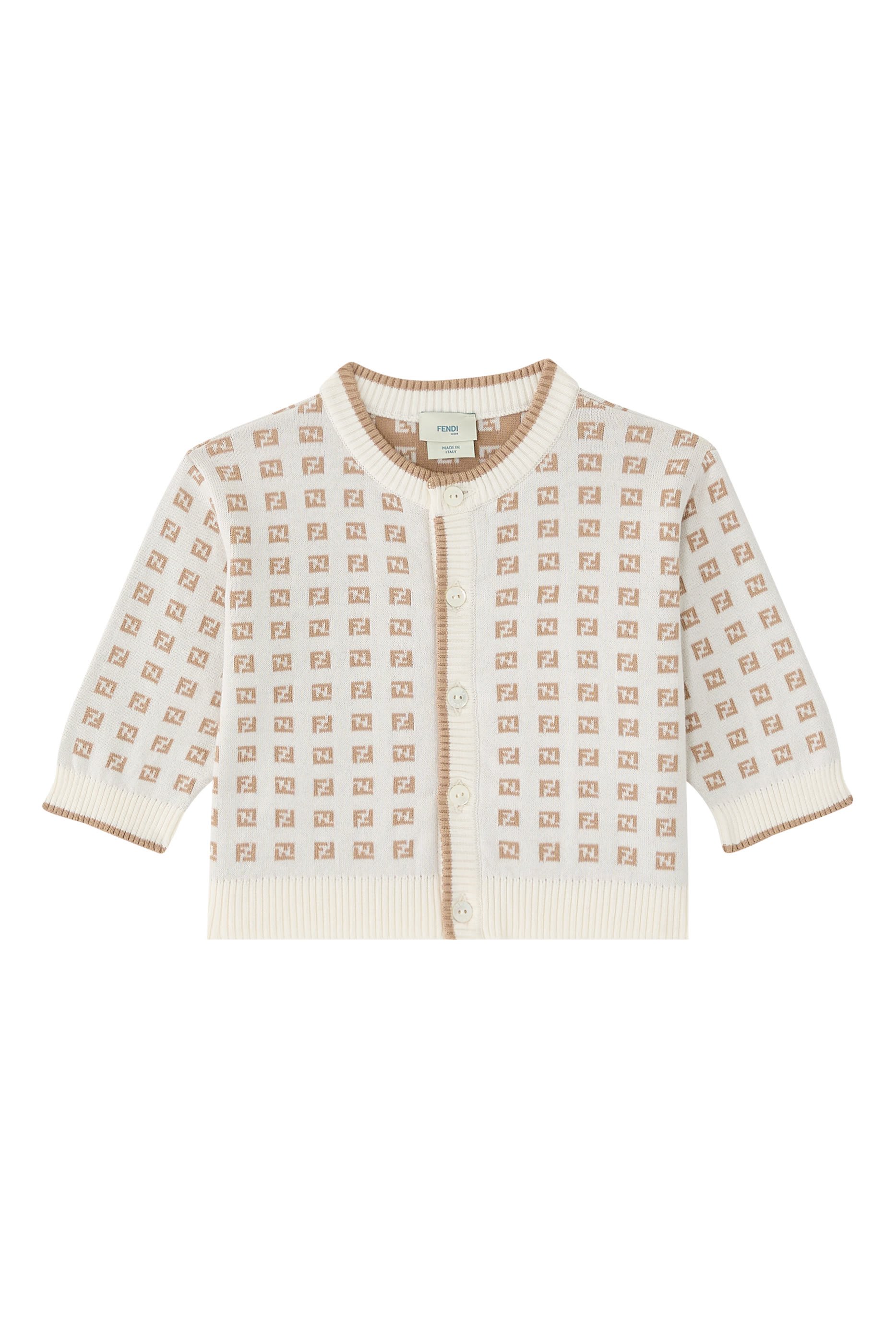 Kids All-Over Logo Cardigan