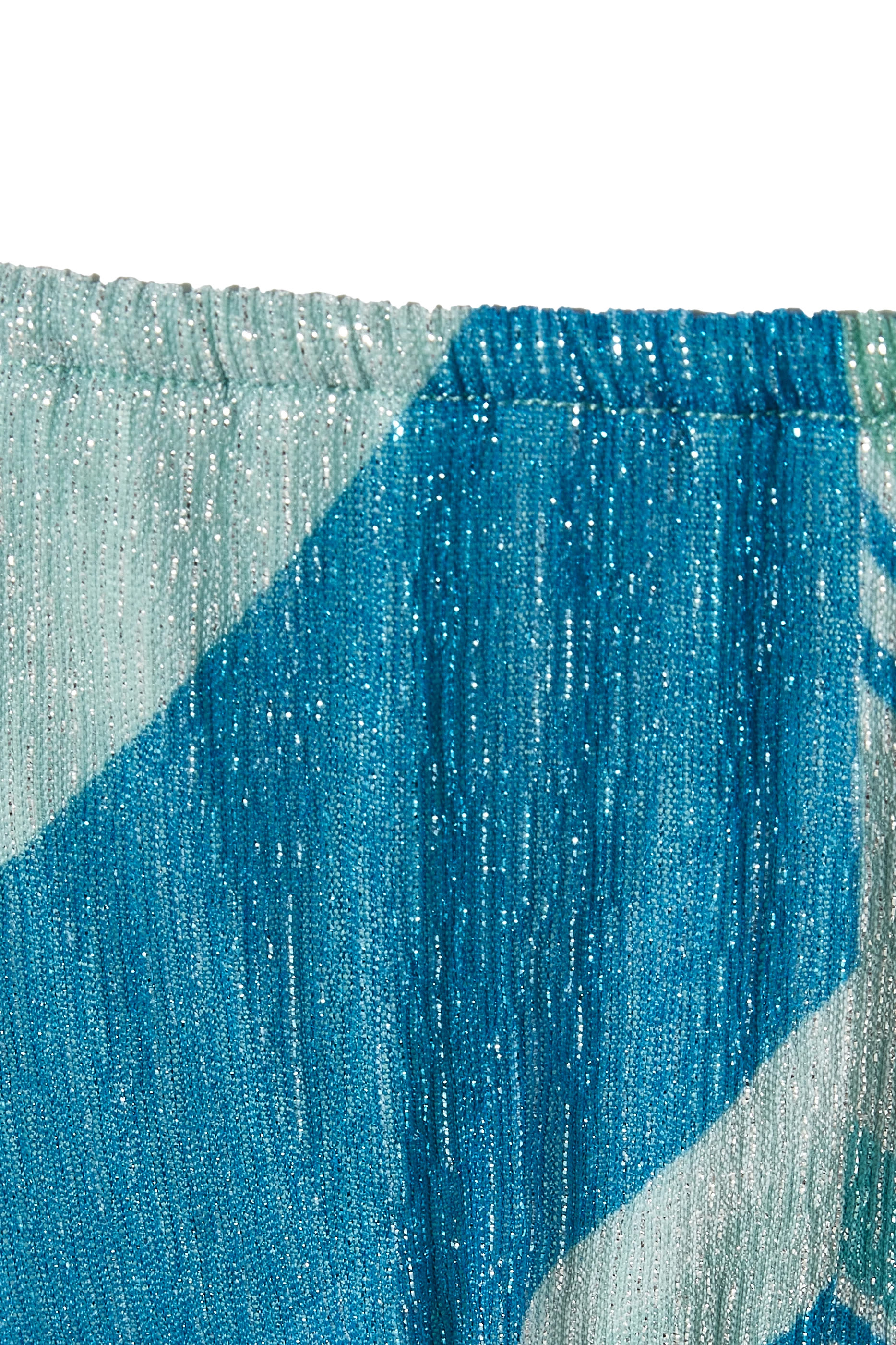 Tie Side Lurex Chevron Bikini Bottom