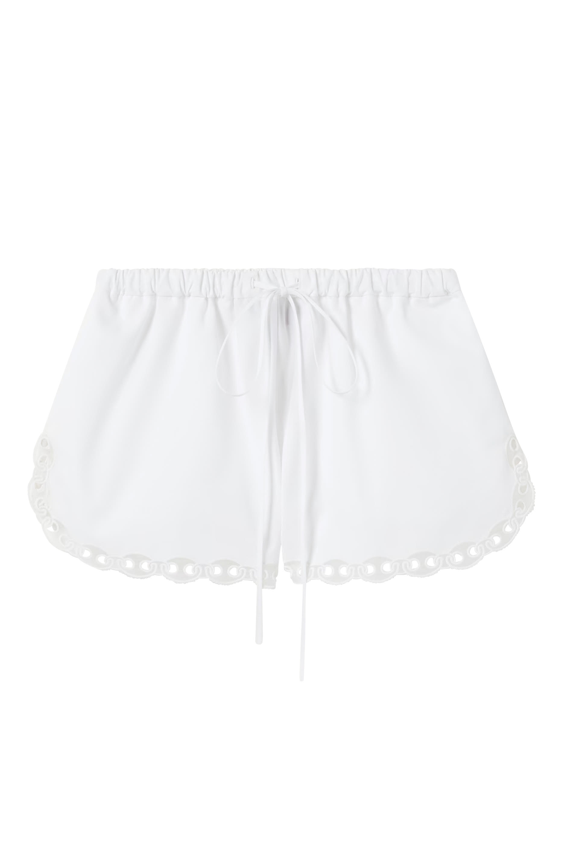 Cotton Poplin Shorts with Embroidery