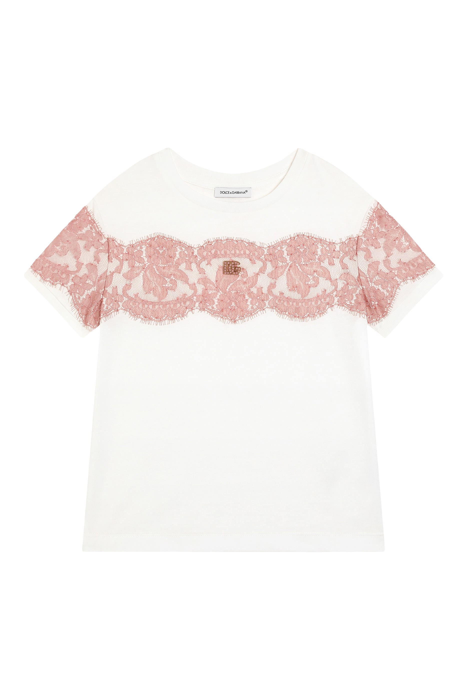 Kids Jersey and Lace Logo T-Shirt