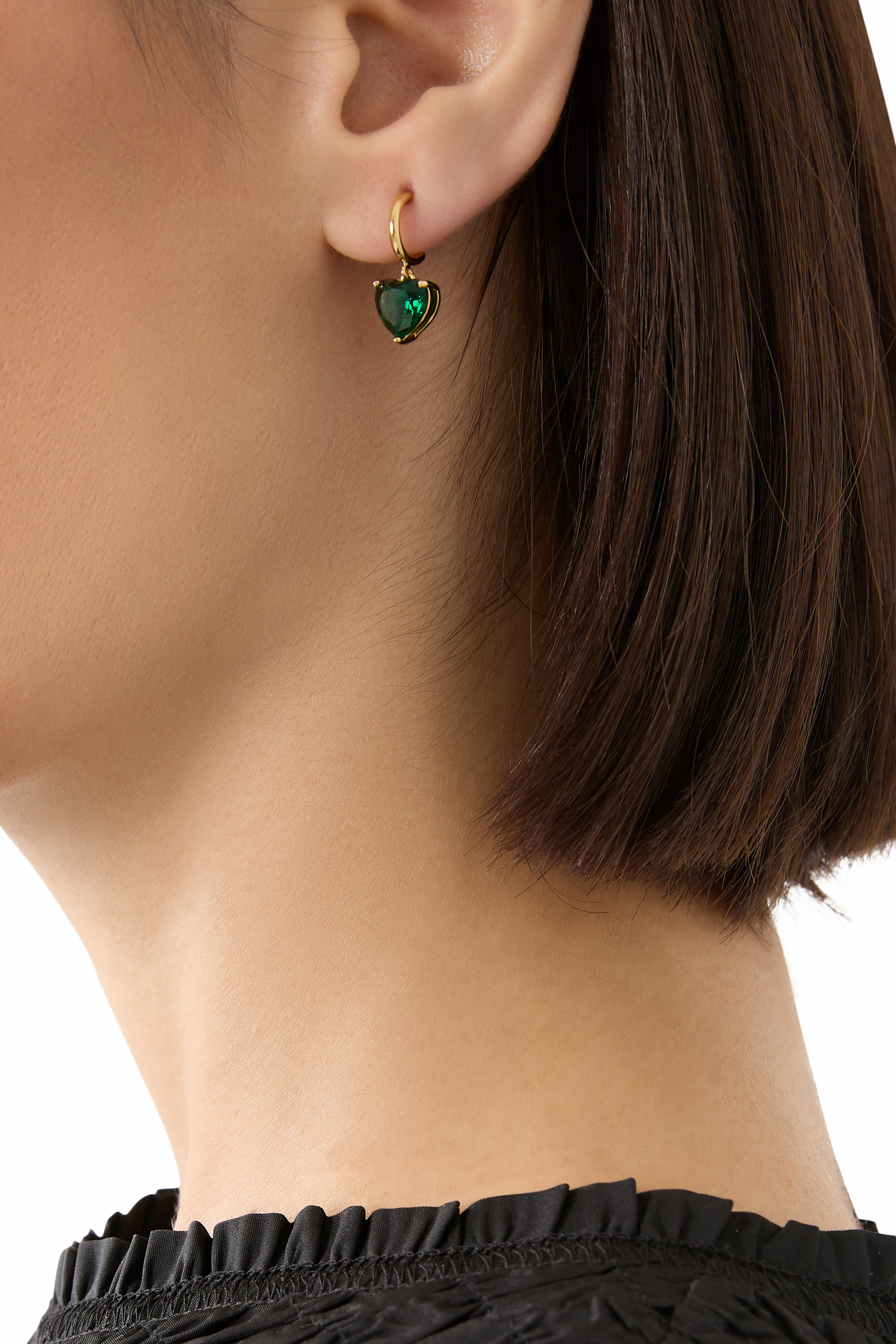 My Love Heart Huggies, Plated Metal & Cubic Zirconia