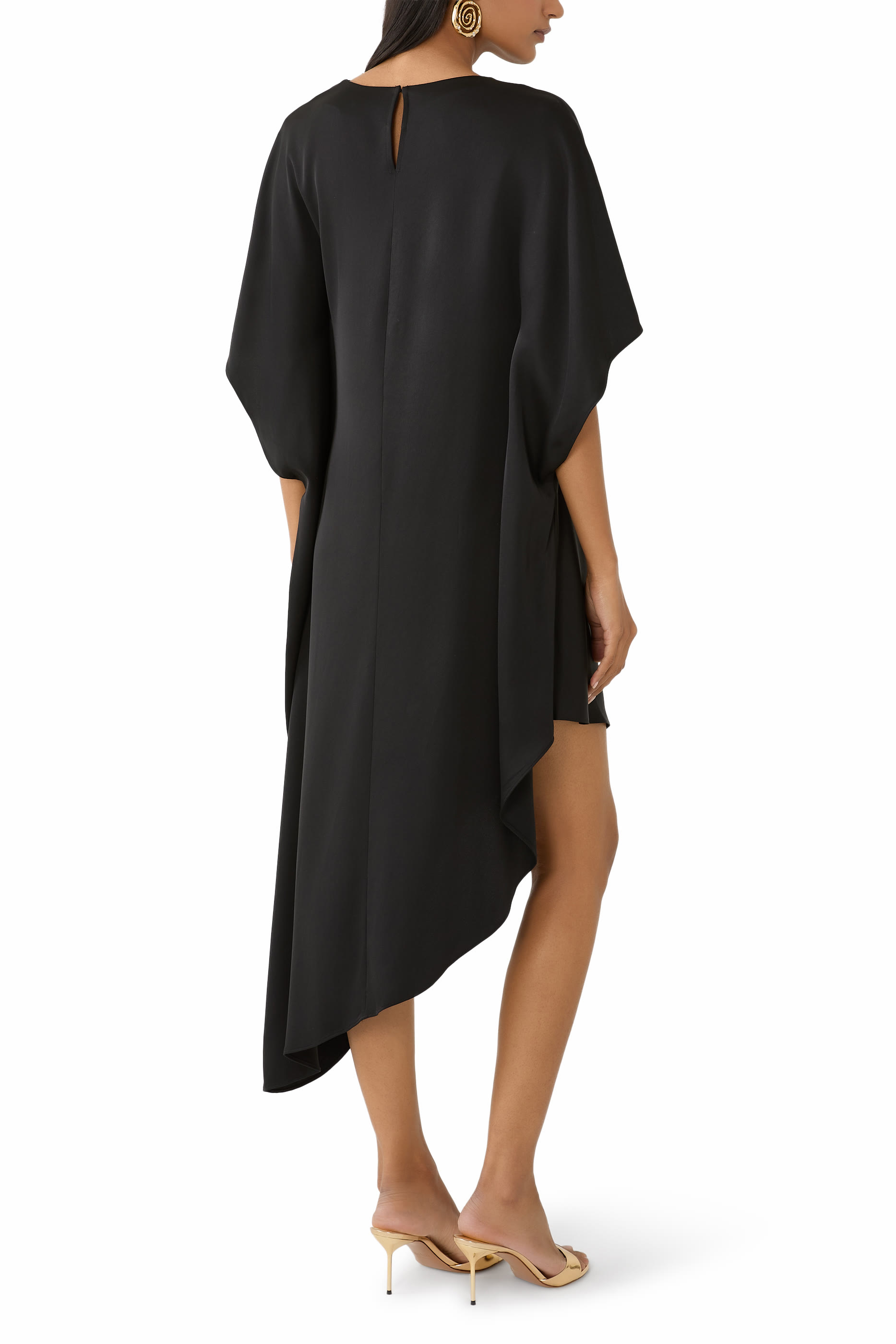Sadia Satin Mini Cape Dress