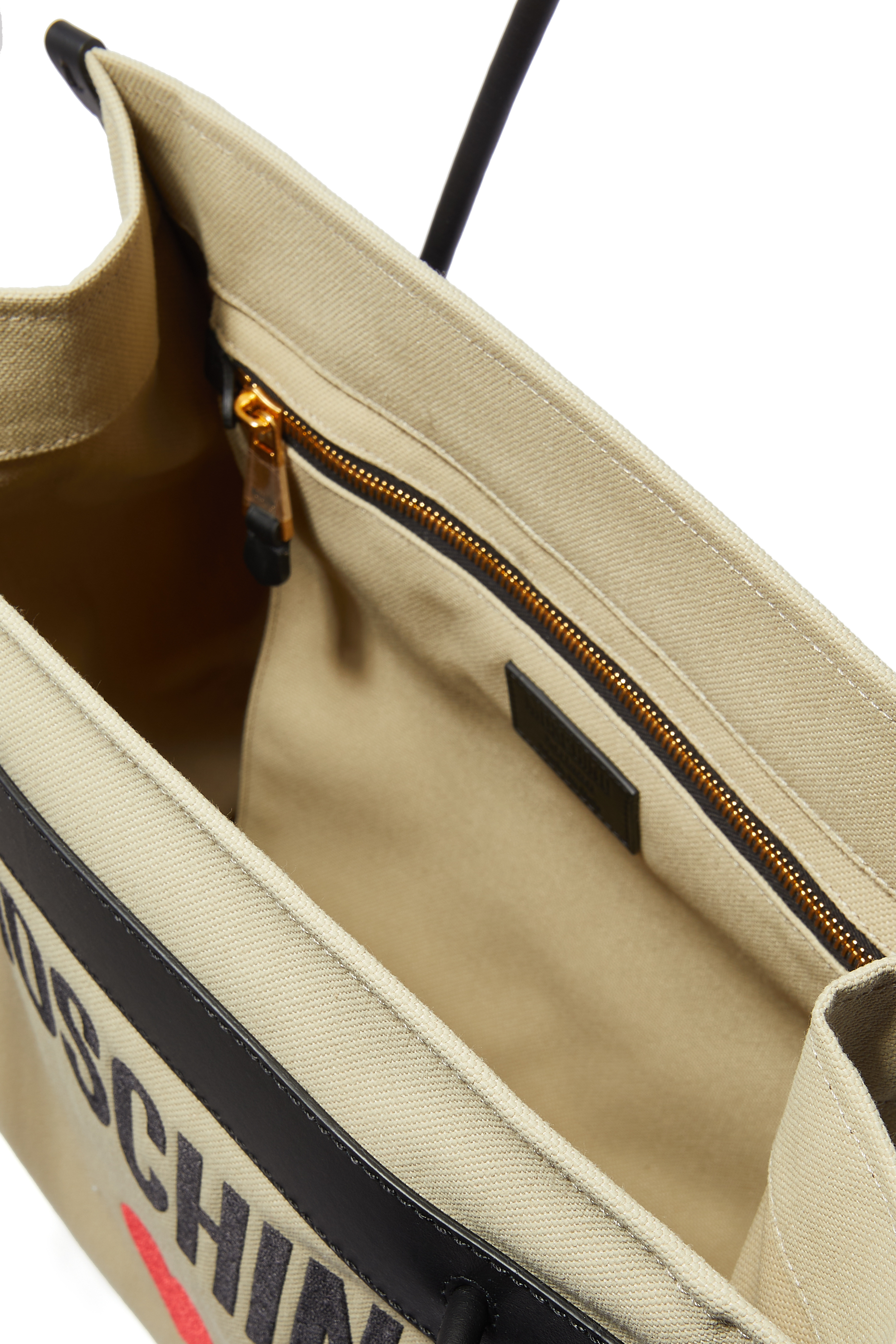 Logo Print Canvas Tote Bag