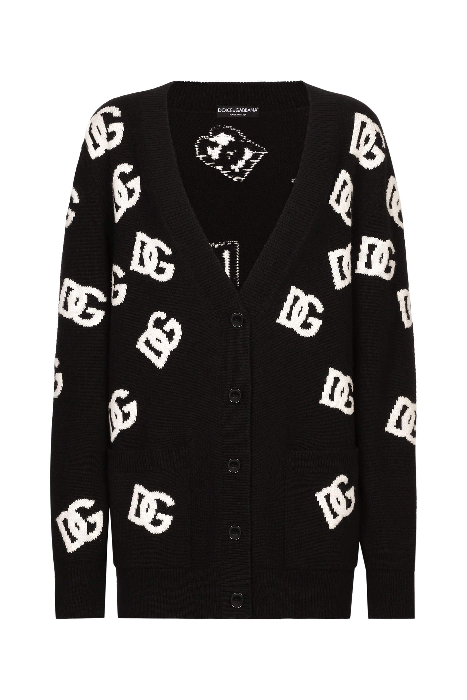 DG Logo Inlay Wool Cardigan