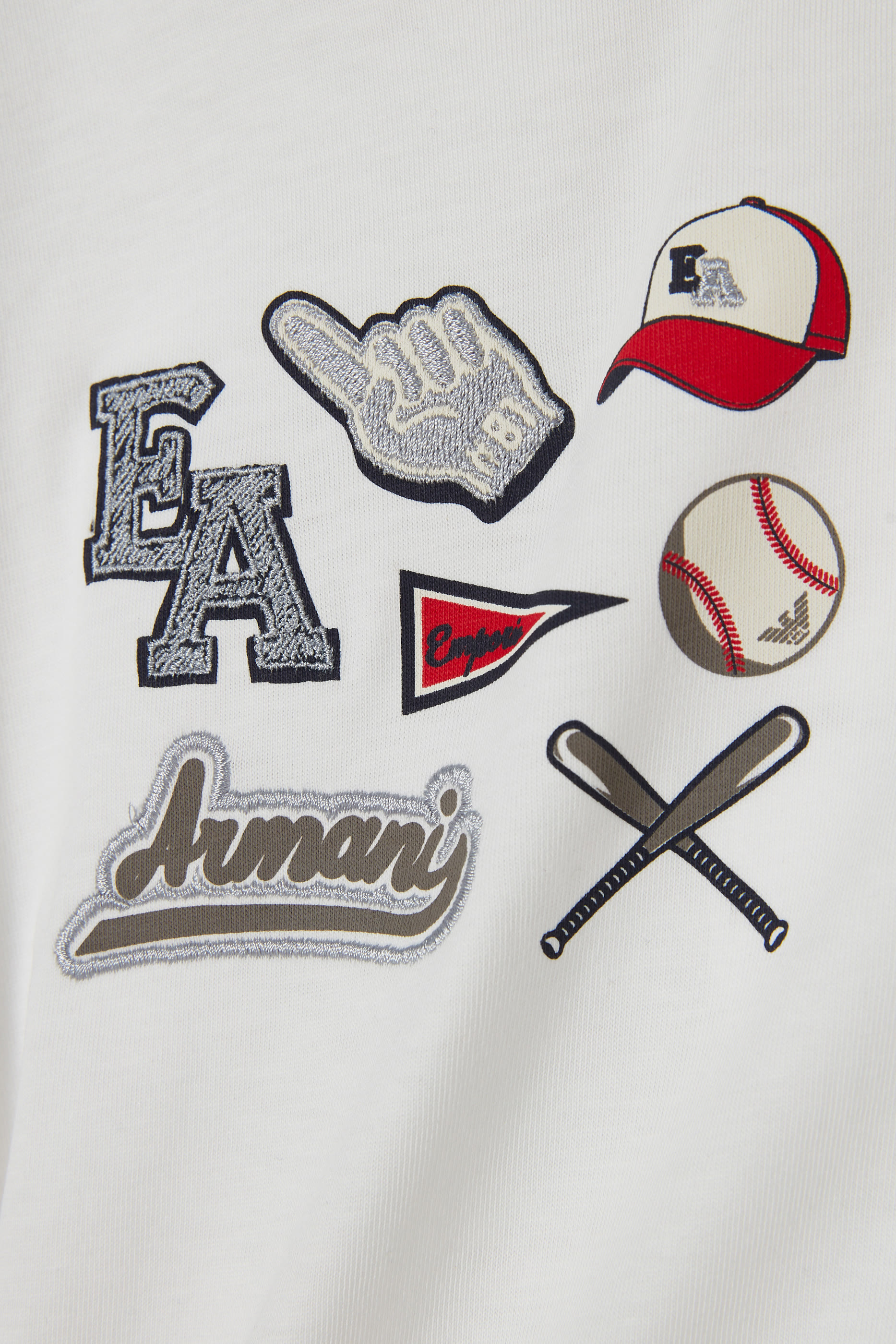 Kids Baseball Embroidery T-Shirt