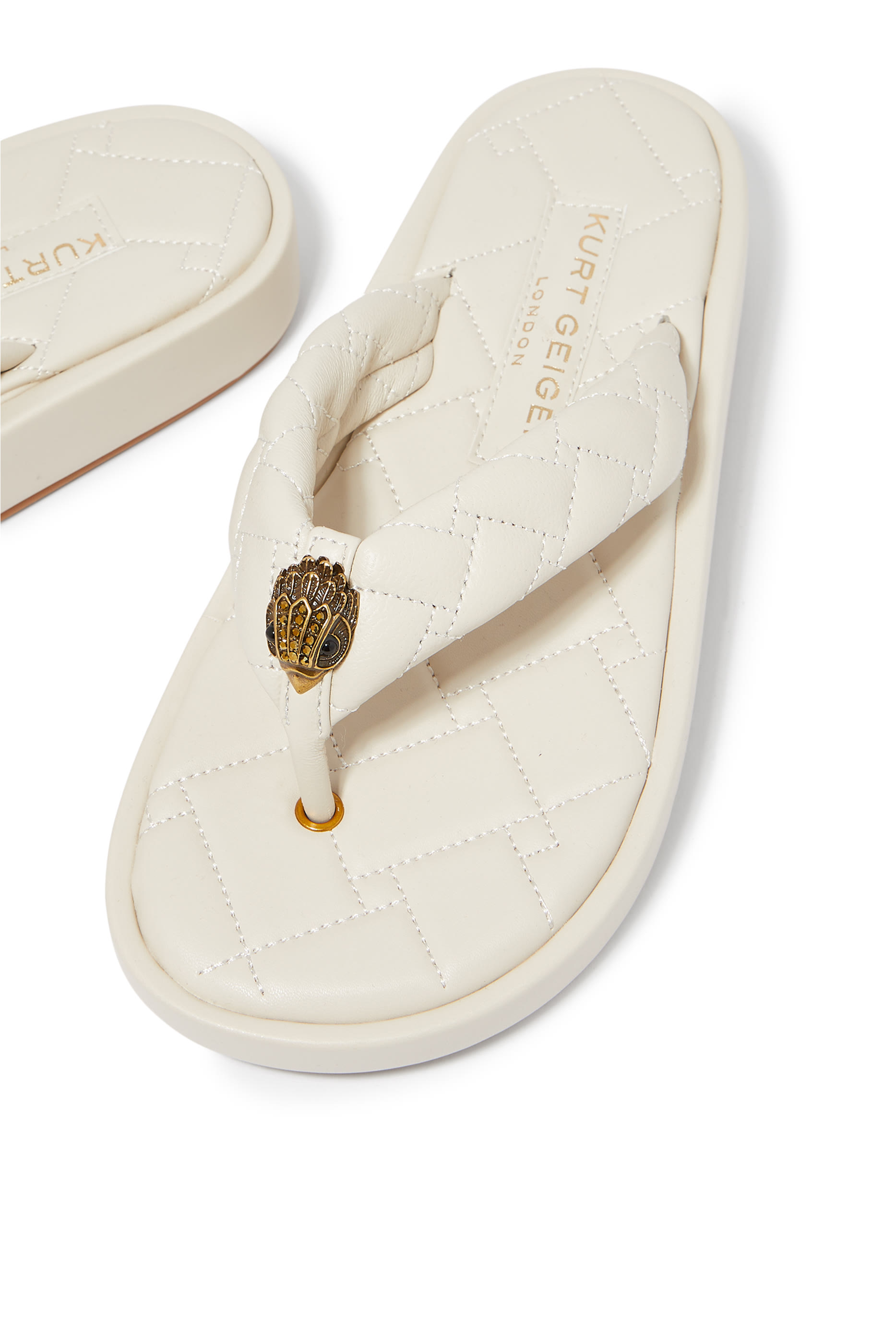 Kensington Puff Leather Flip Flops