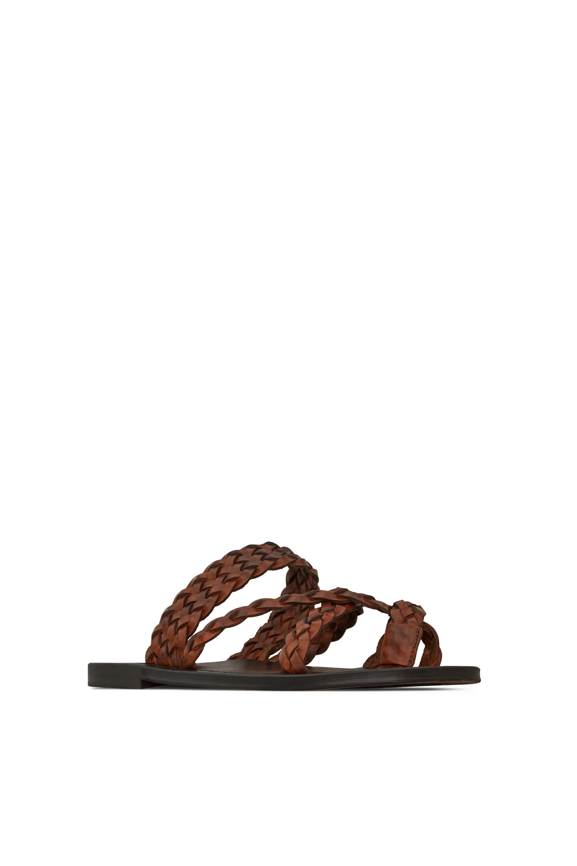Neil Braided Leather Slides