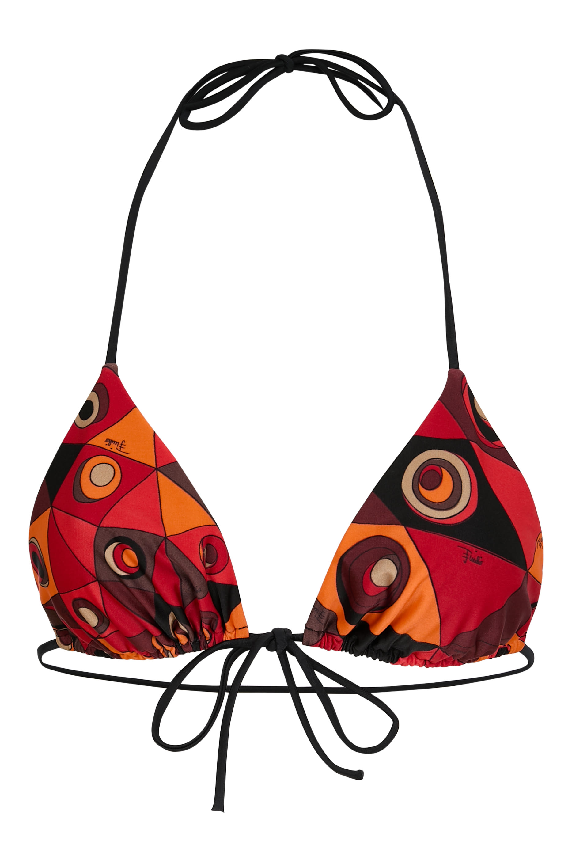 Occhi Print Triangle Bikini Top
