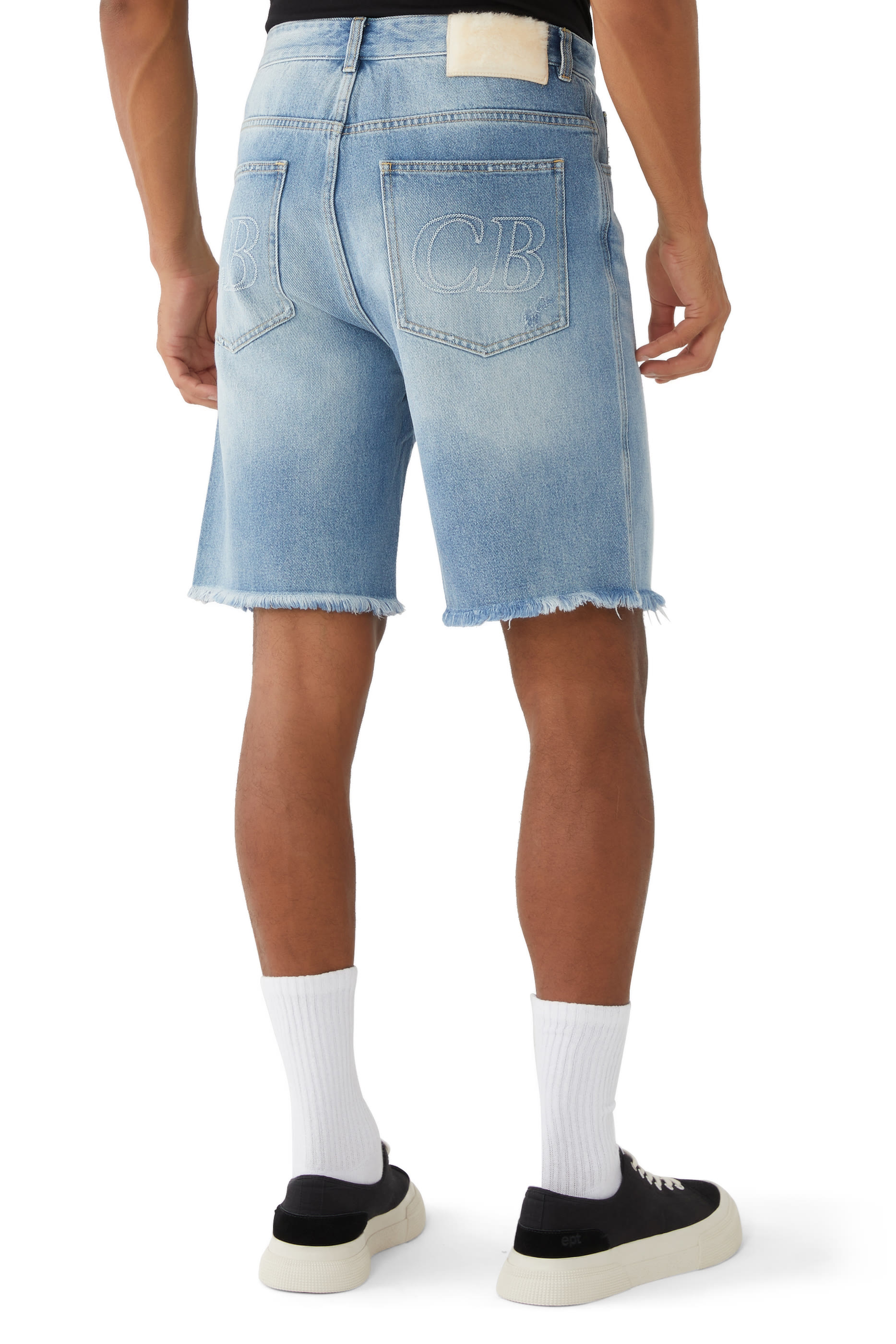 Distressed Denim Shorts