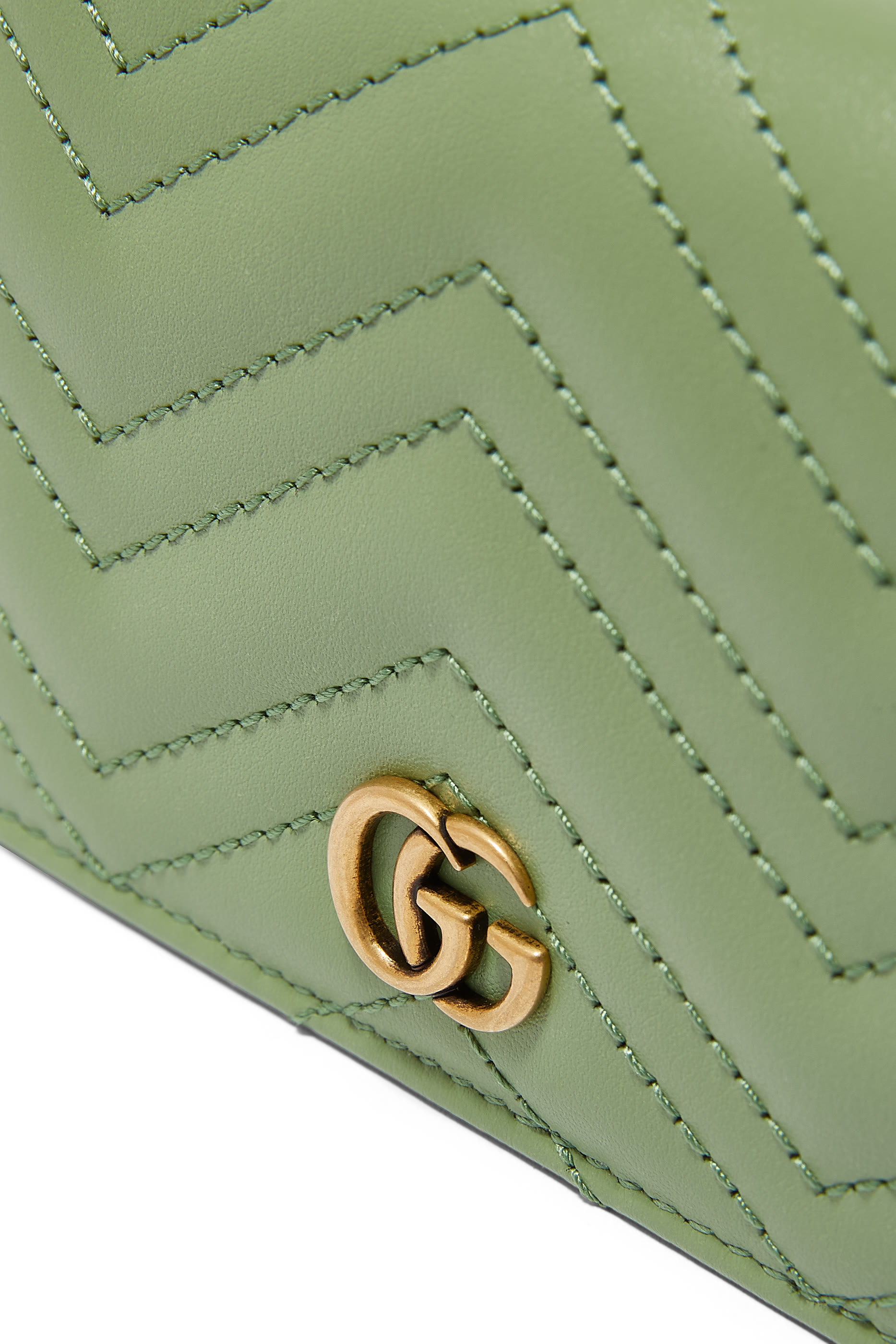 GG Marmont Matelass&eacute; Card Case Wallet