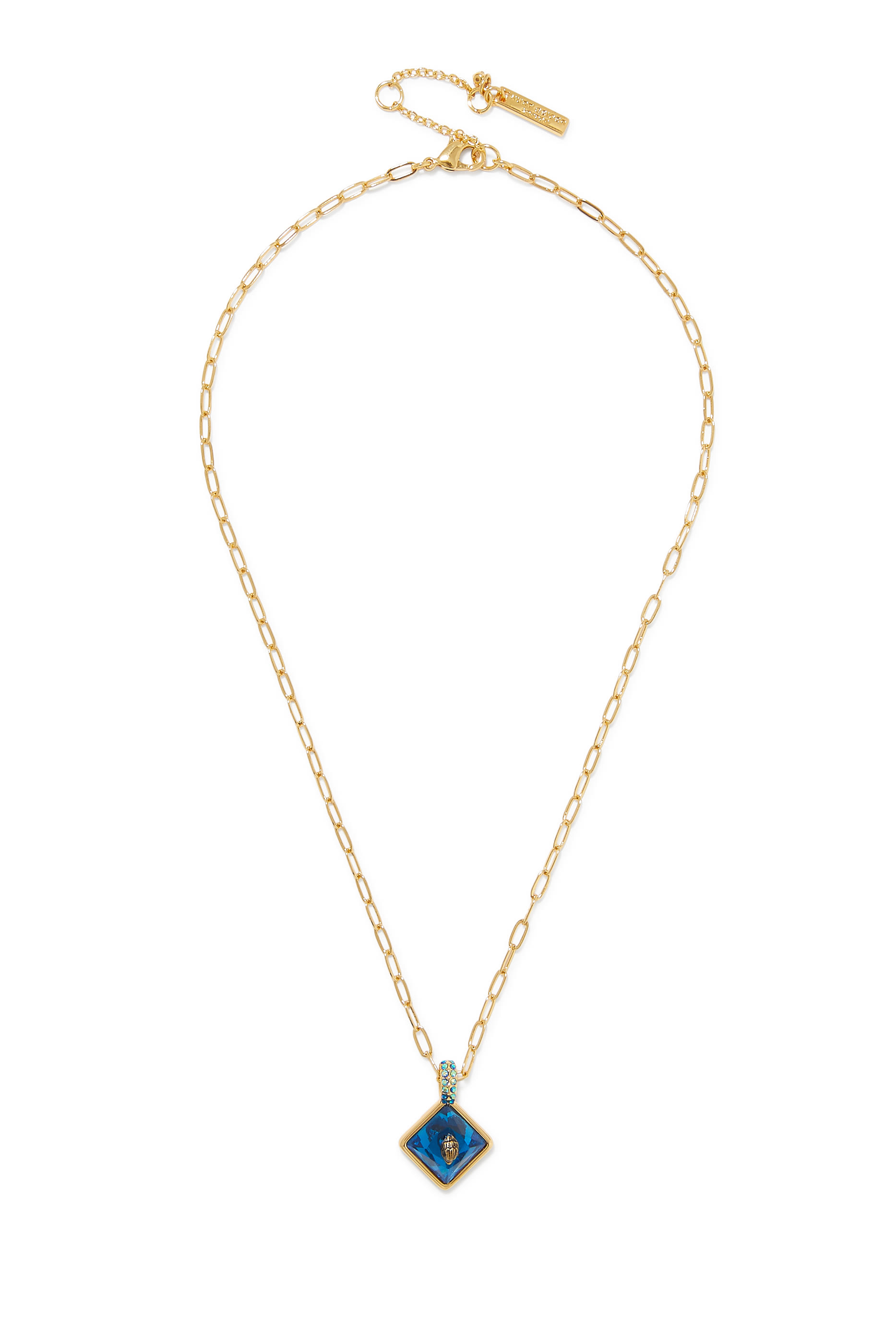 Square Eagle Pendant Necklace