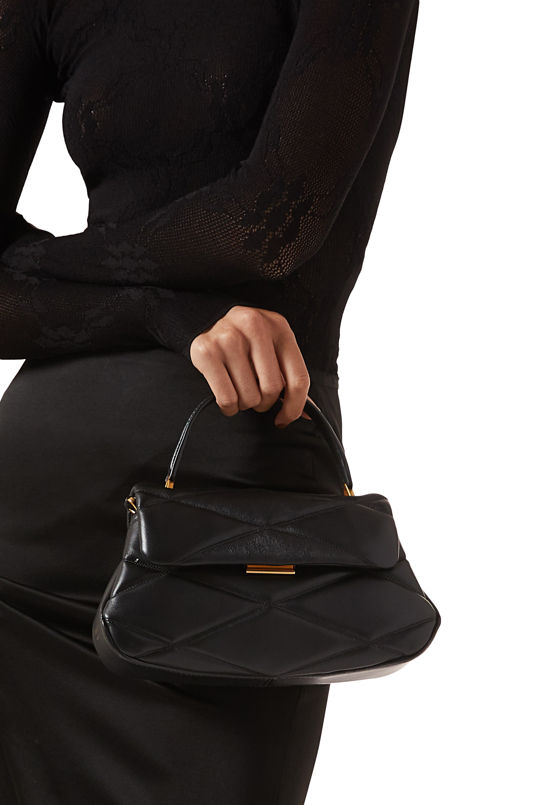  Grace Quilted Top Handle Bag 