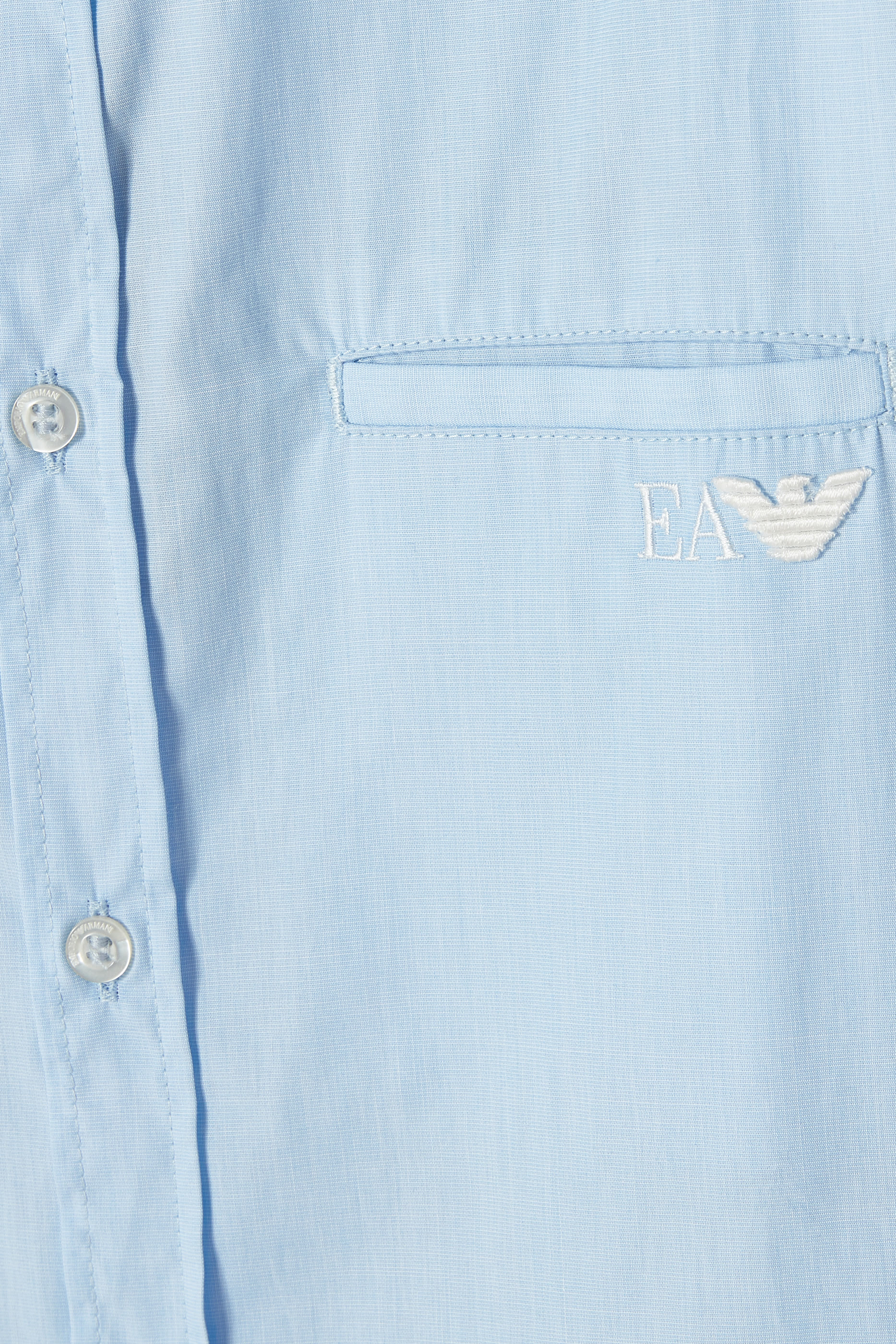 Kids Logo Embroidered Cotton Shirt