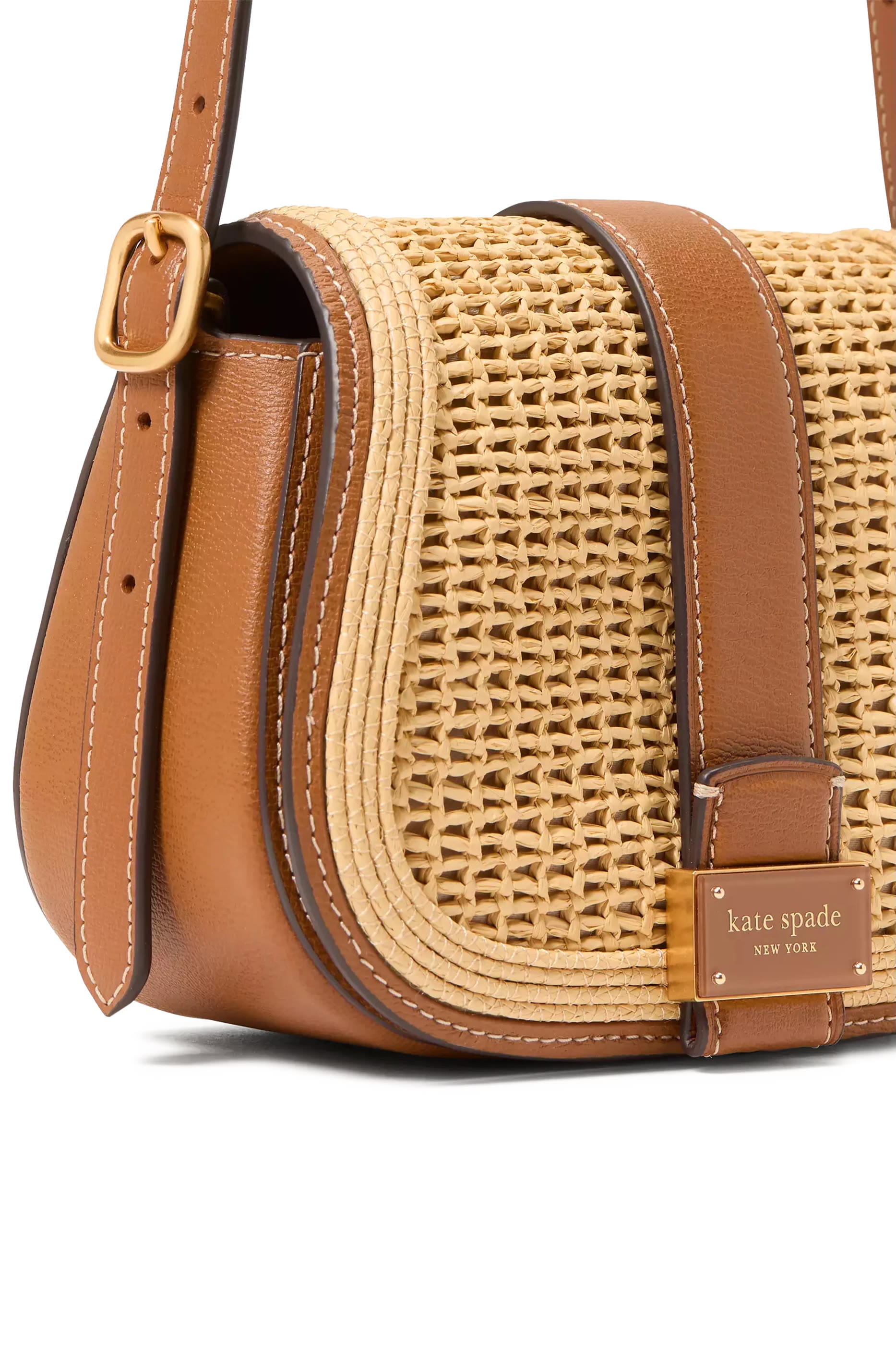 Nouveau Straw Saddle Bag