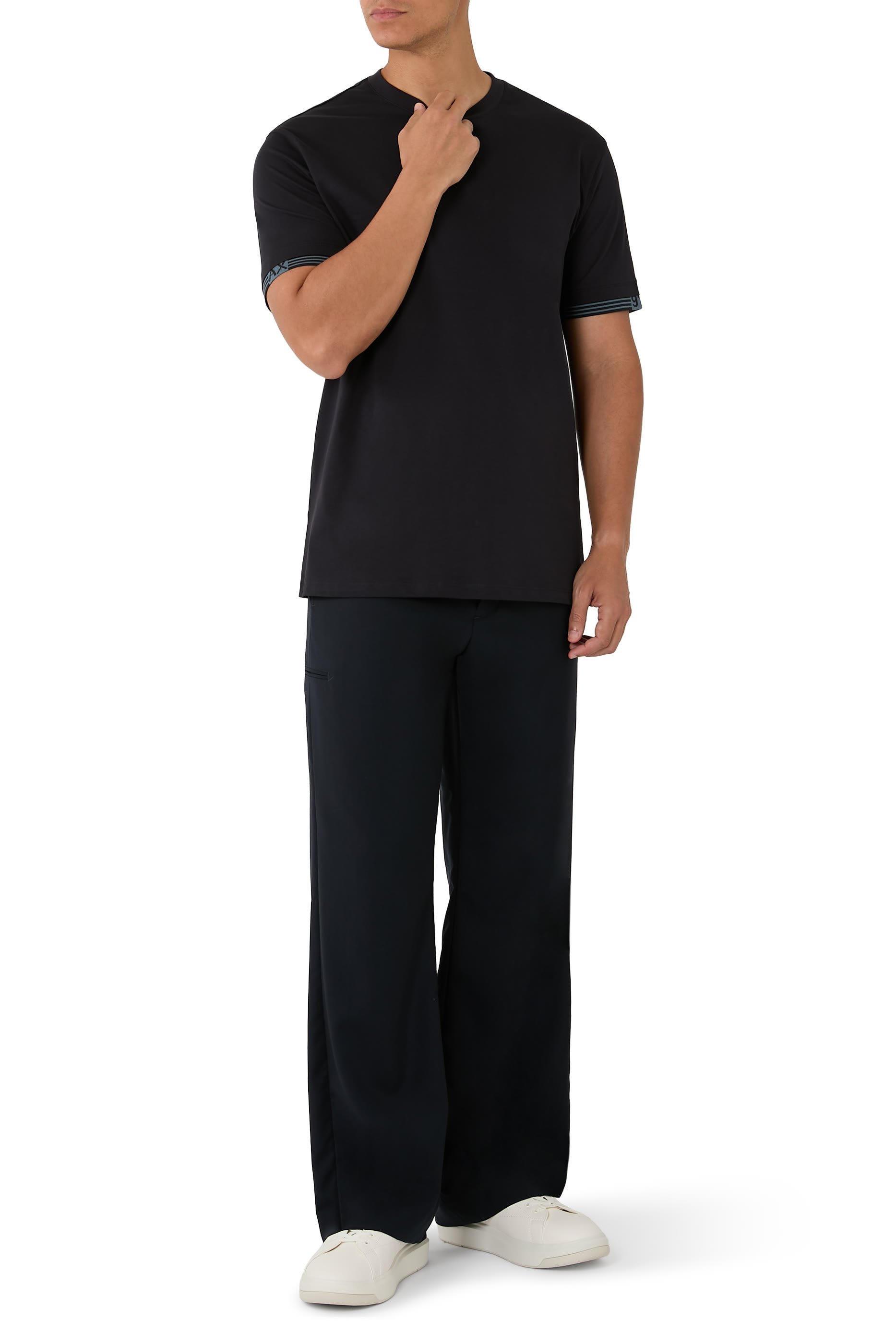 91 AX Logo Cotton-Jersey T-Shirt