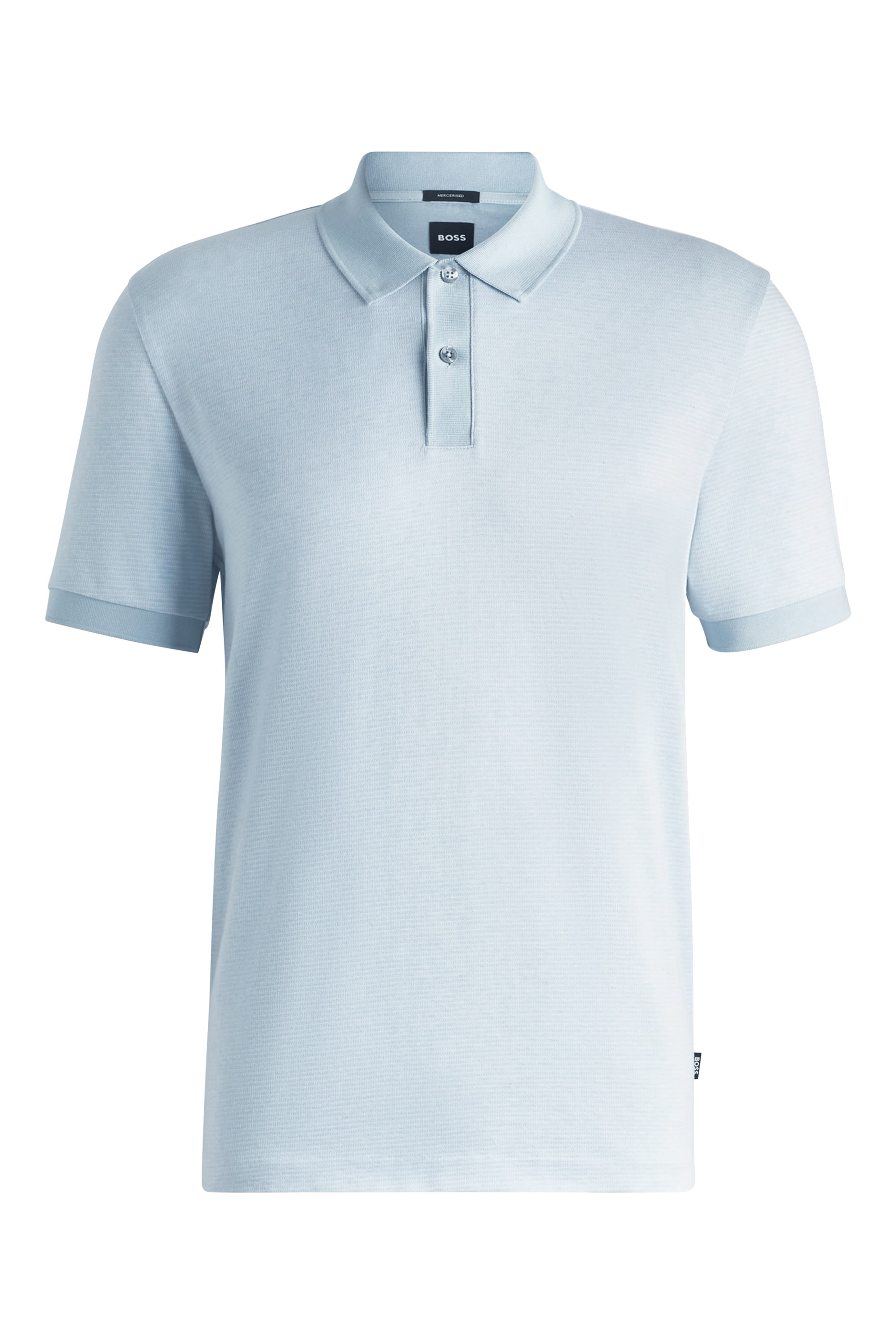 Mercerised-Cotton Polo Shirt with Micro Pattern