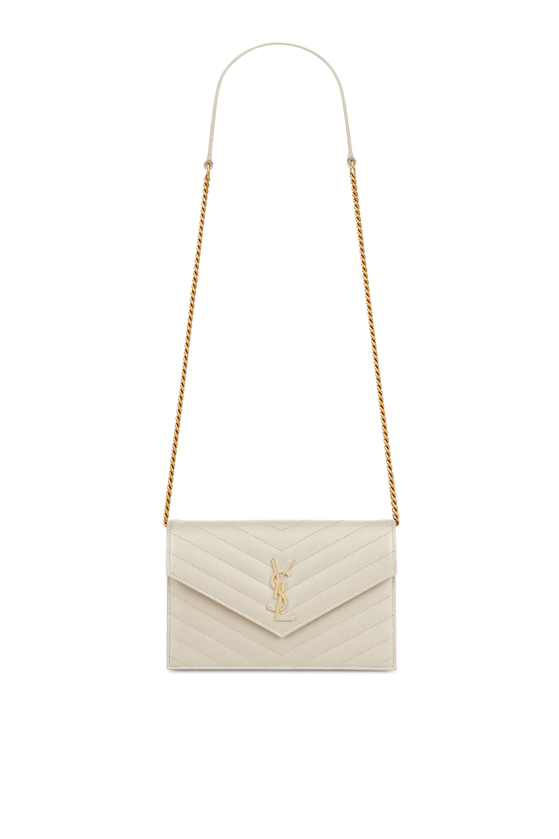 Cassandre Envelope Chain Wallet in Grain De Poudre Leather 