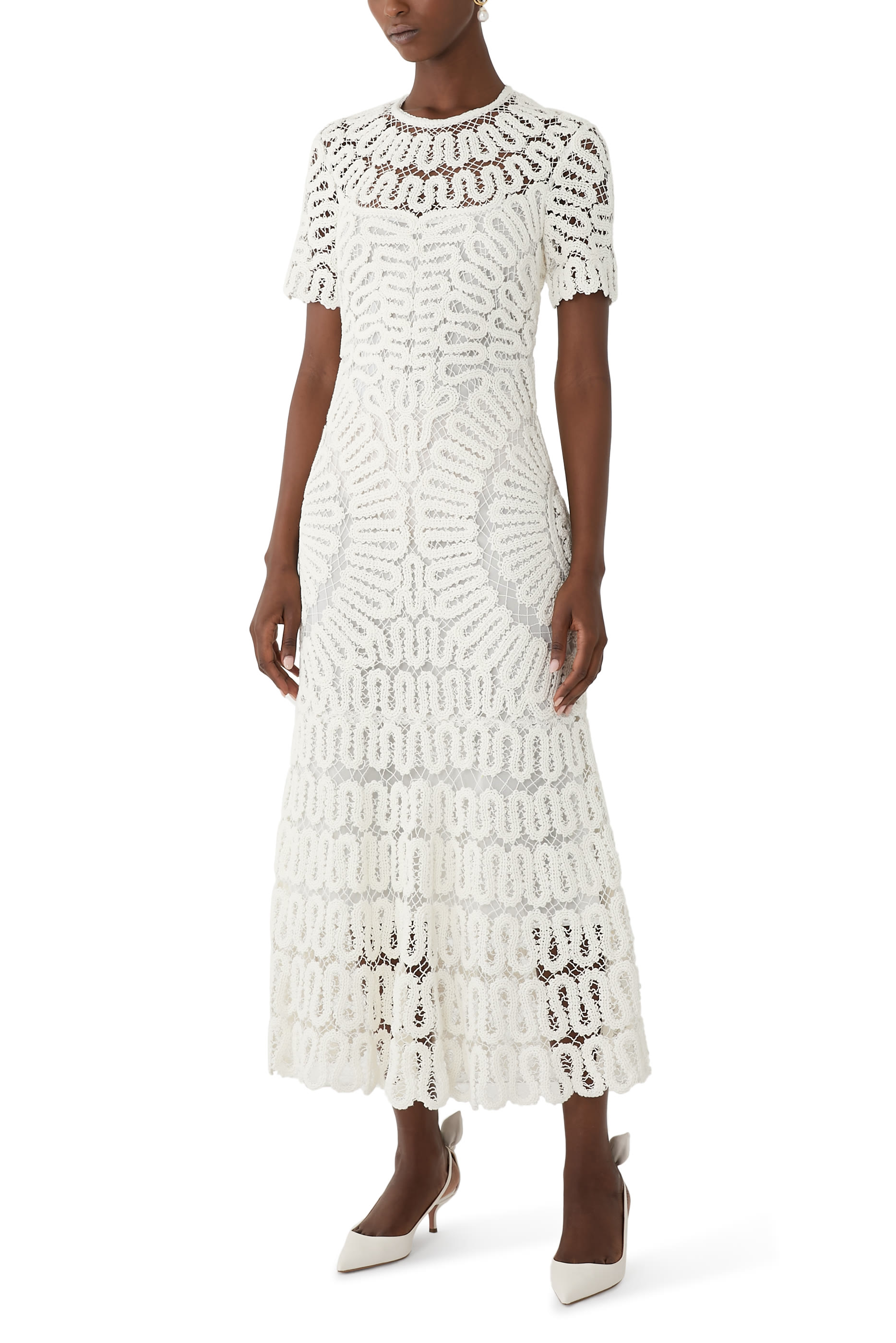 Lorelai Embroidered Midi Dress