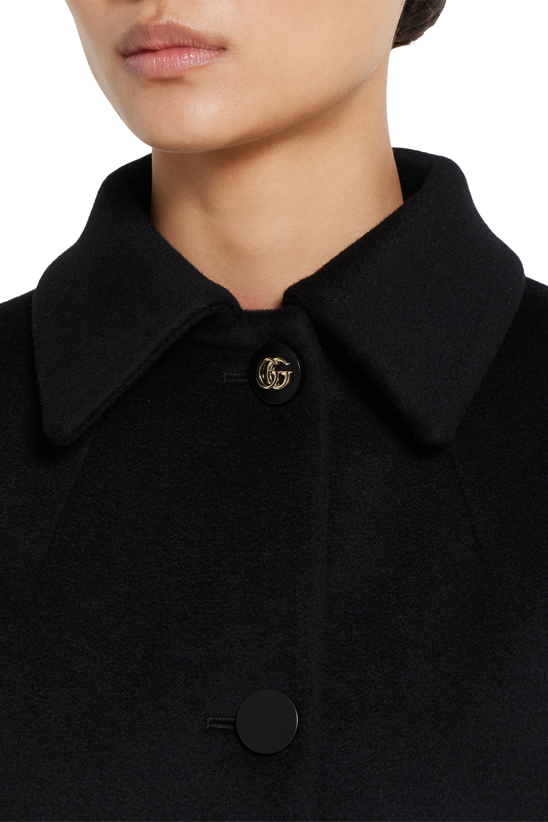 Wool Coat with Horsebit Buttons