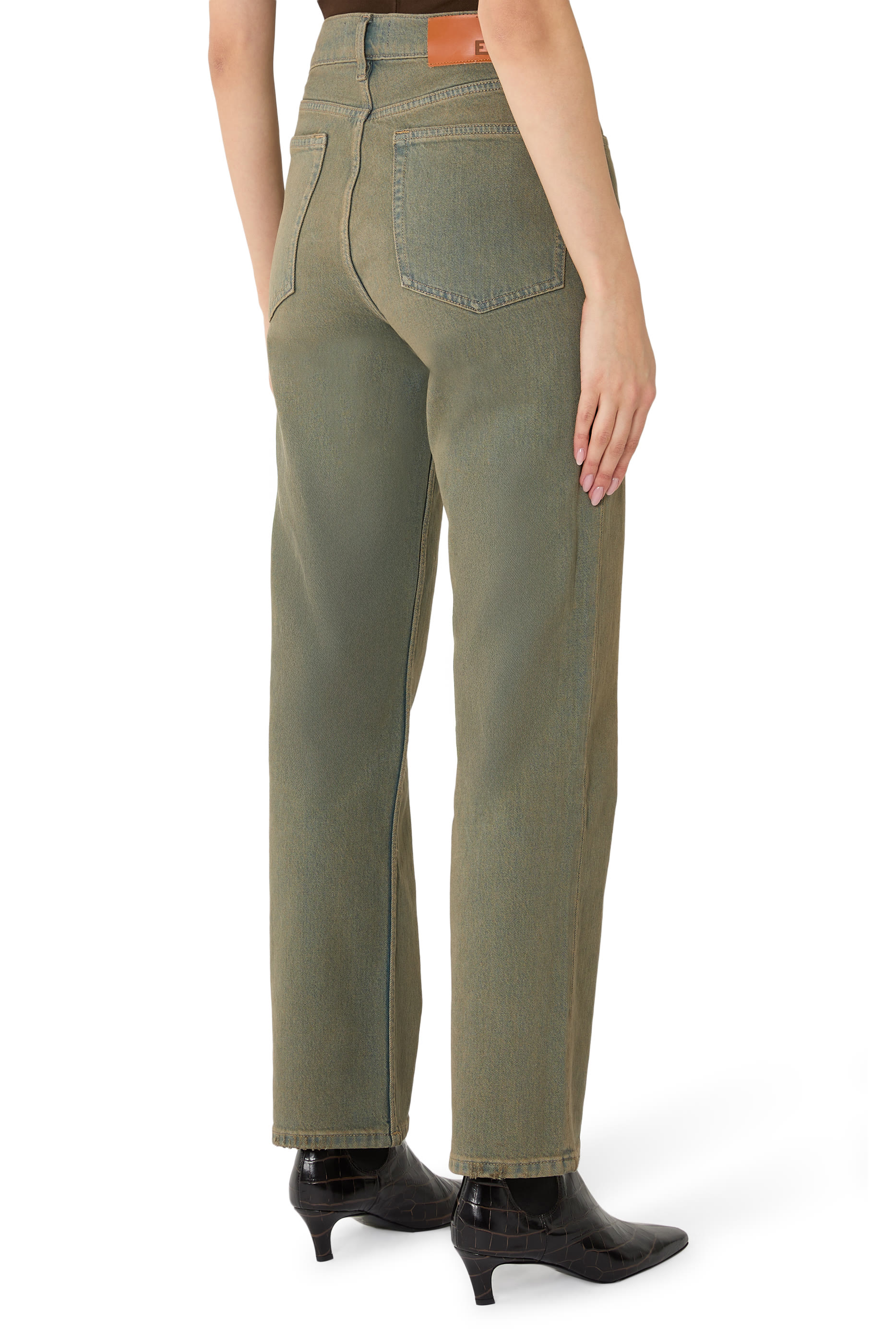 High-Rise Straight Jeans