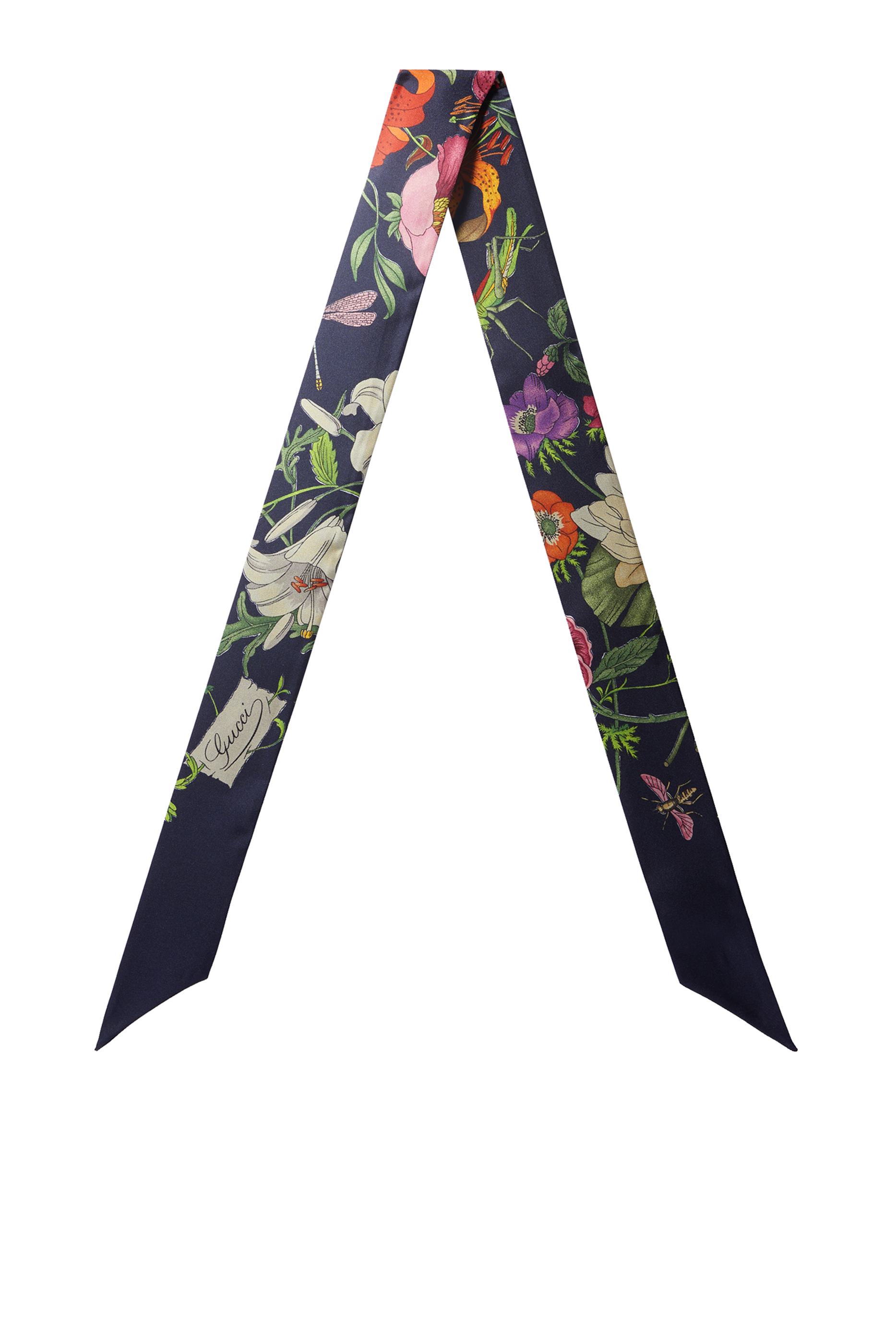 Vintage Flora Silk Neck Bow