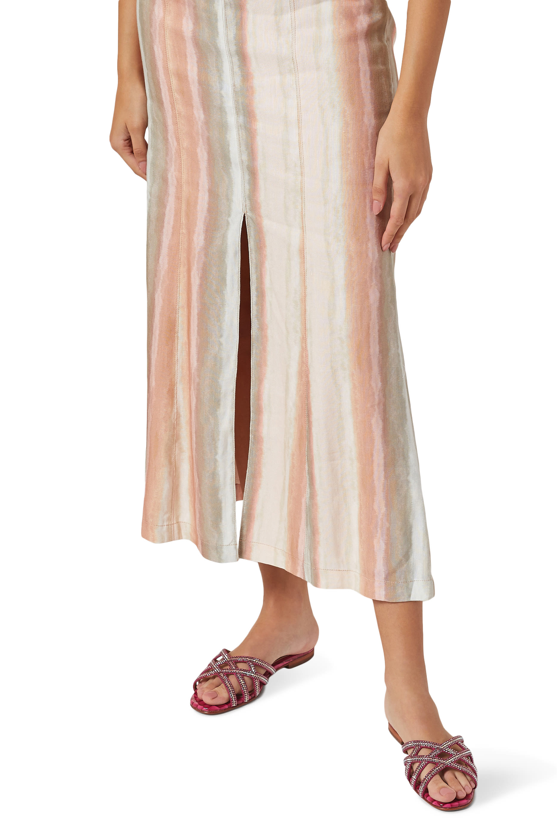 Zuri Crystal Flat Sandals