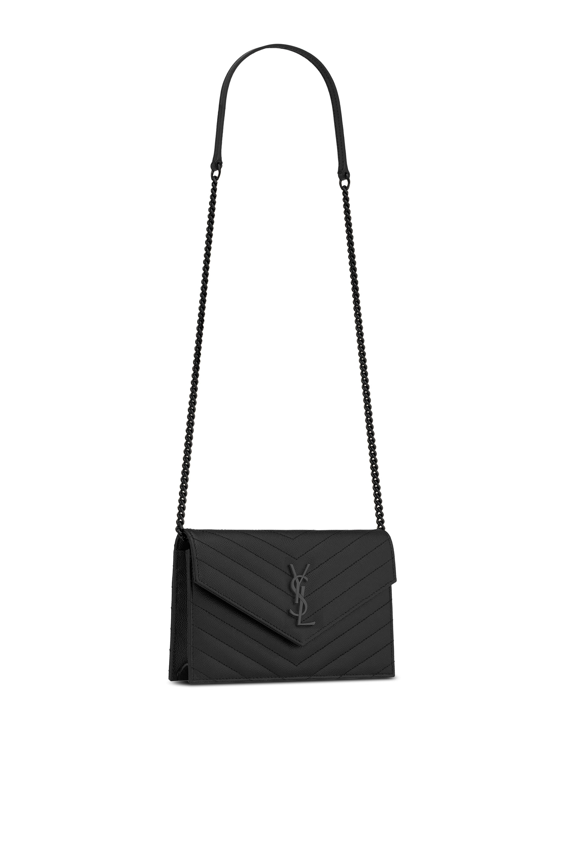 Cassandre Envelope Chain Wallet in Grain De Poudre Leather 