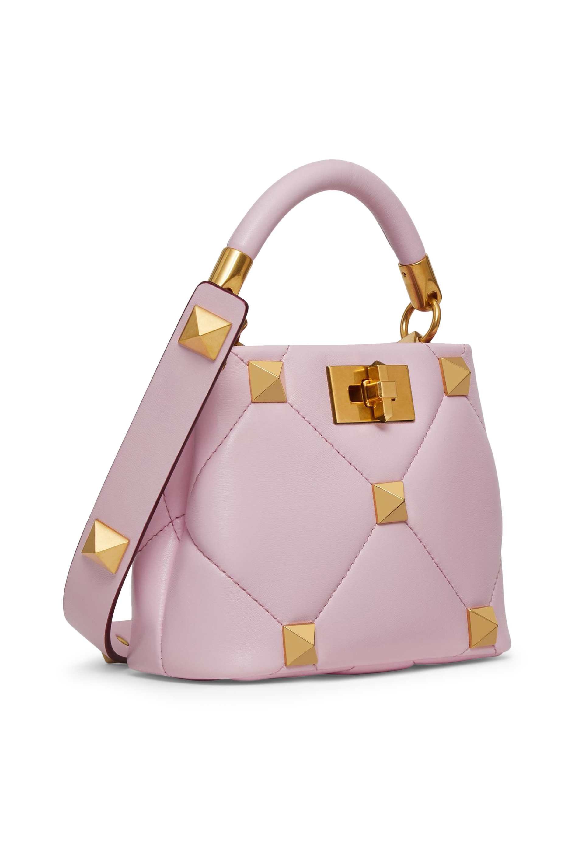  Roman Stud Top Handle Bag