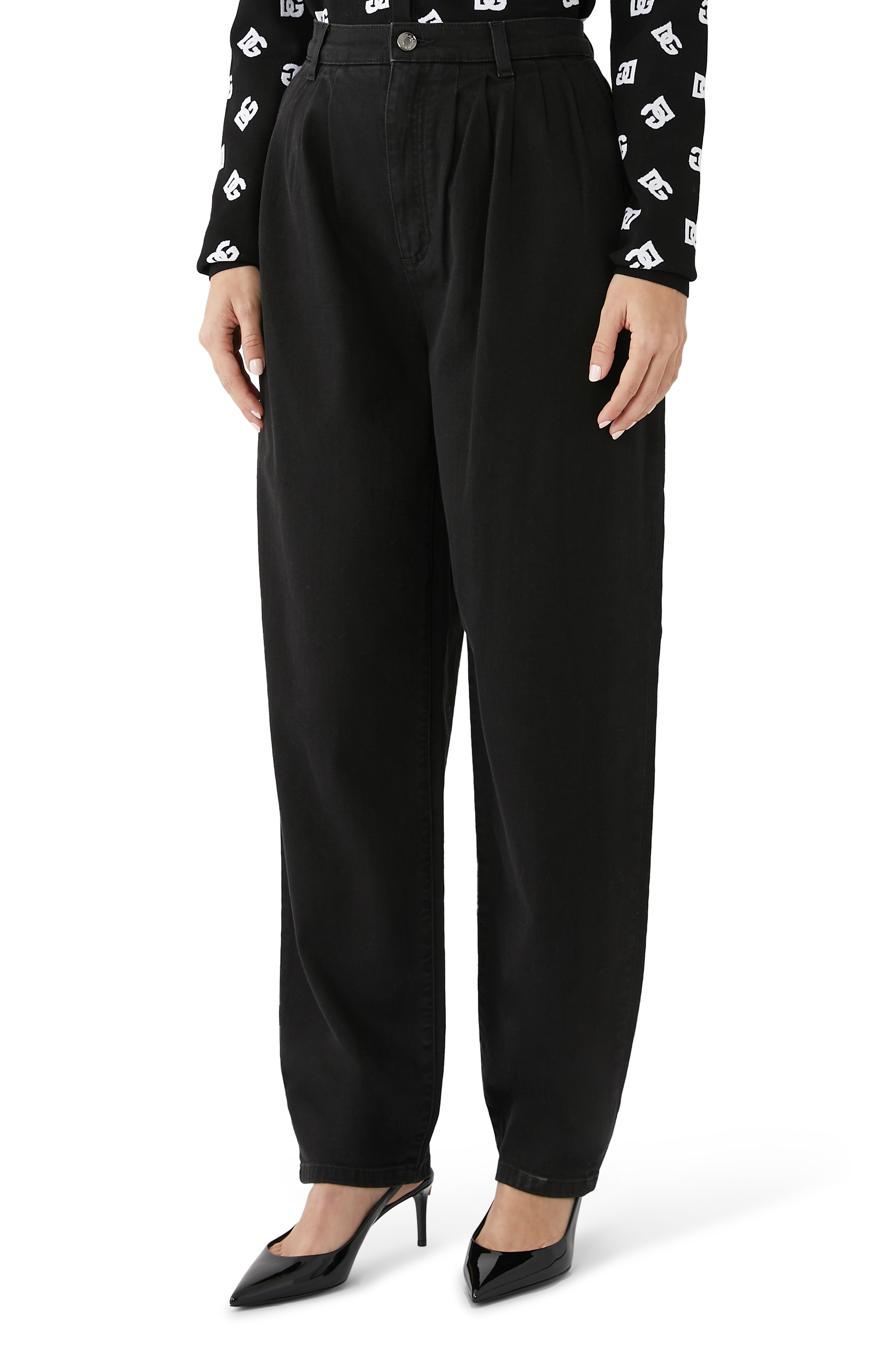 Carrot Leg Denim Pants