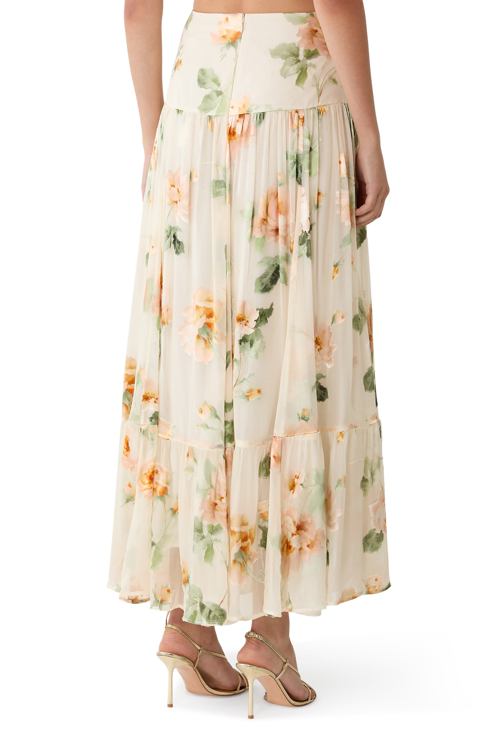 Carousel Burnout Midi Skirt