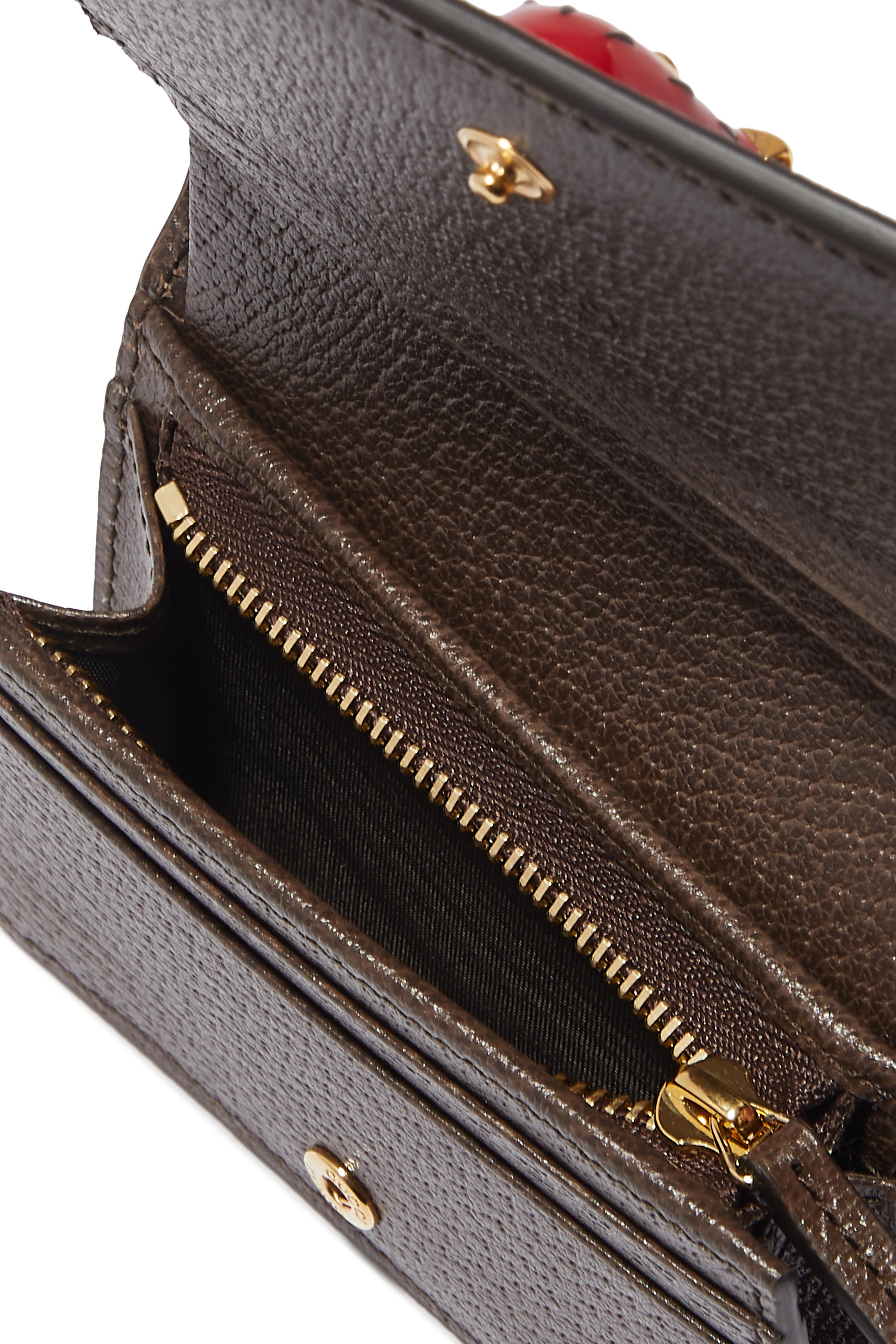 Card Case Wallet With Double G Strawberry