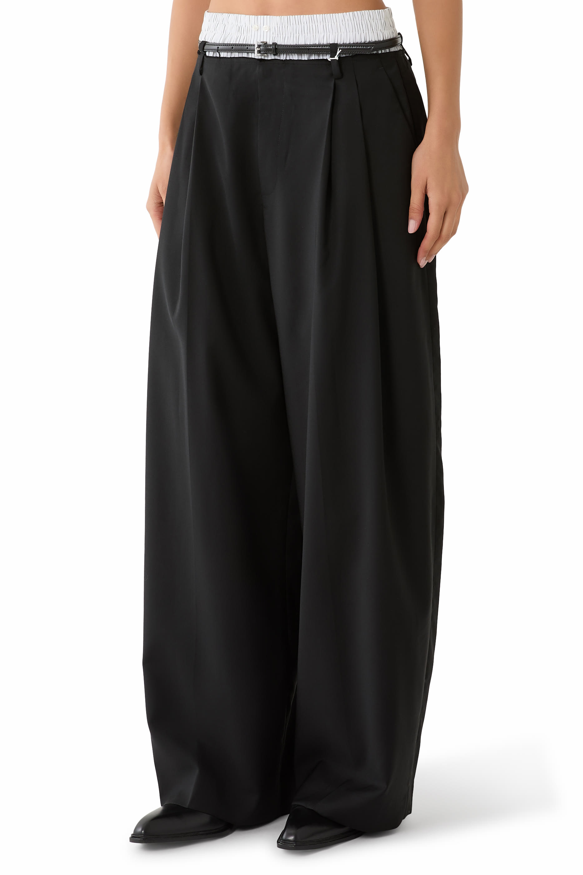 Layered Boxer Tailored Pants