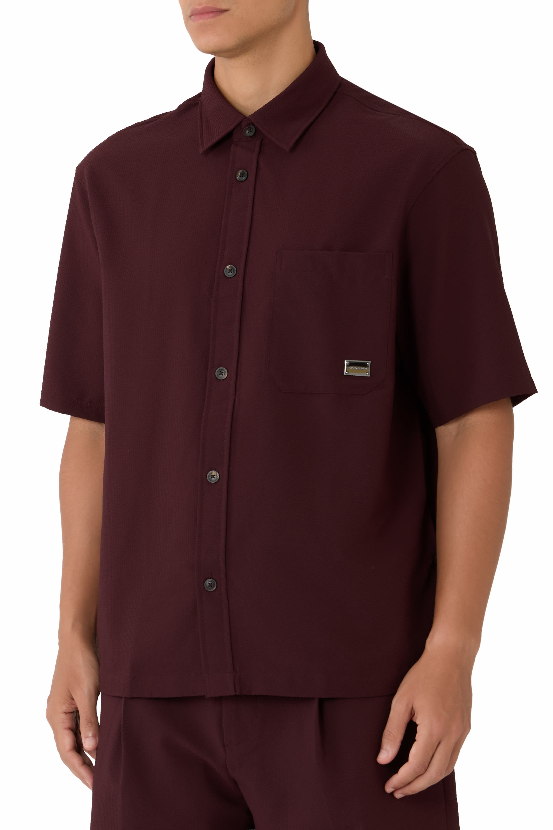 Seersucker Short Sleeves Shirt