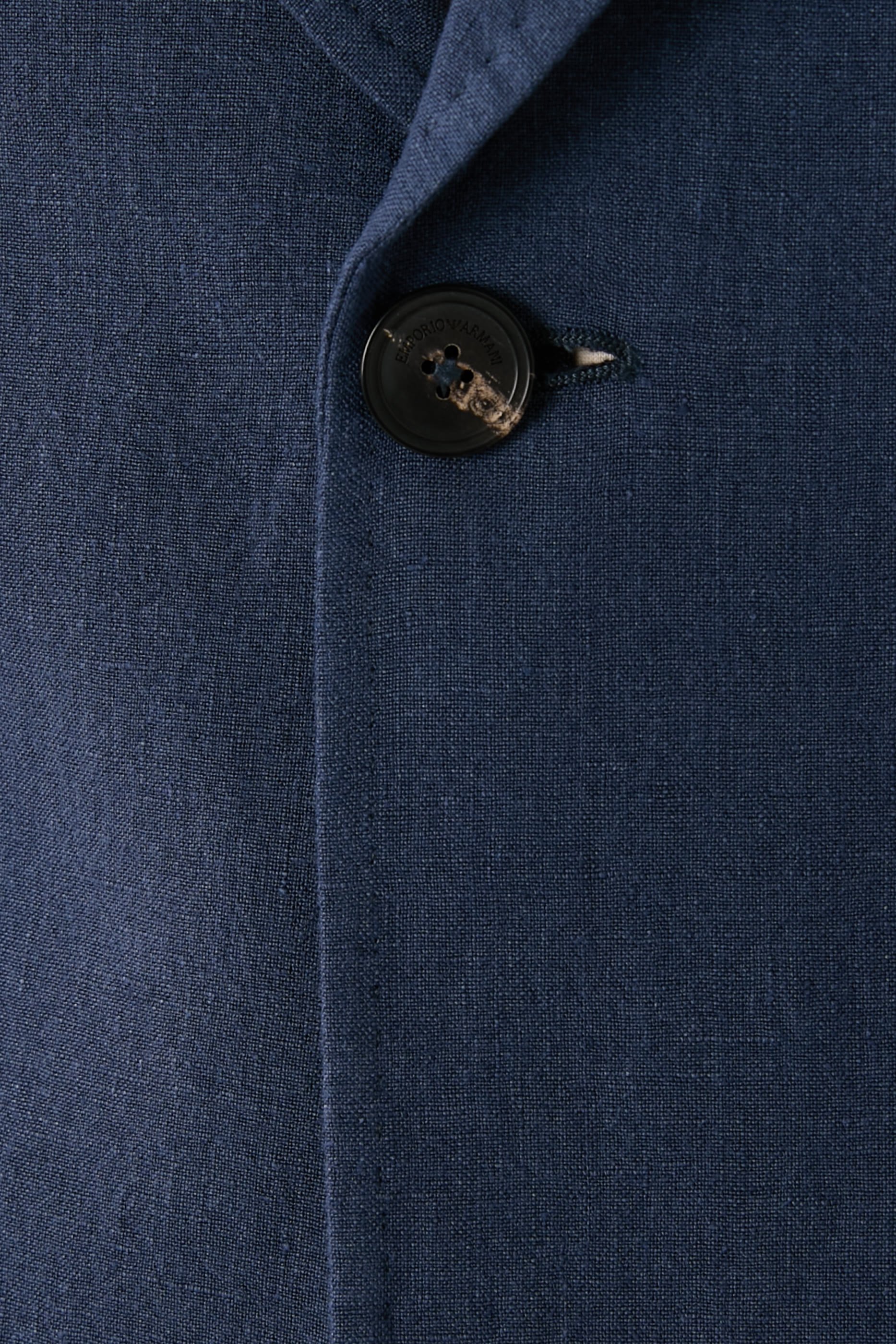Single-Breasted Washed Linen Jacket