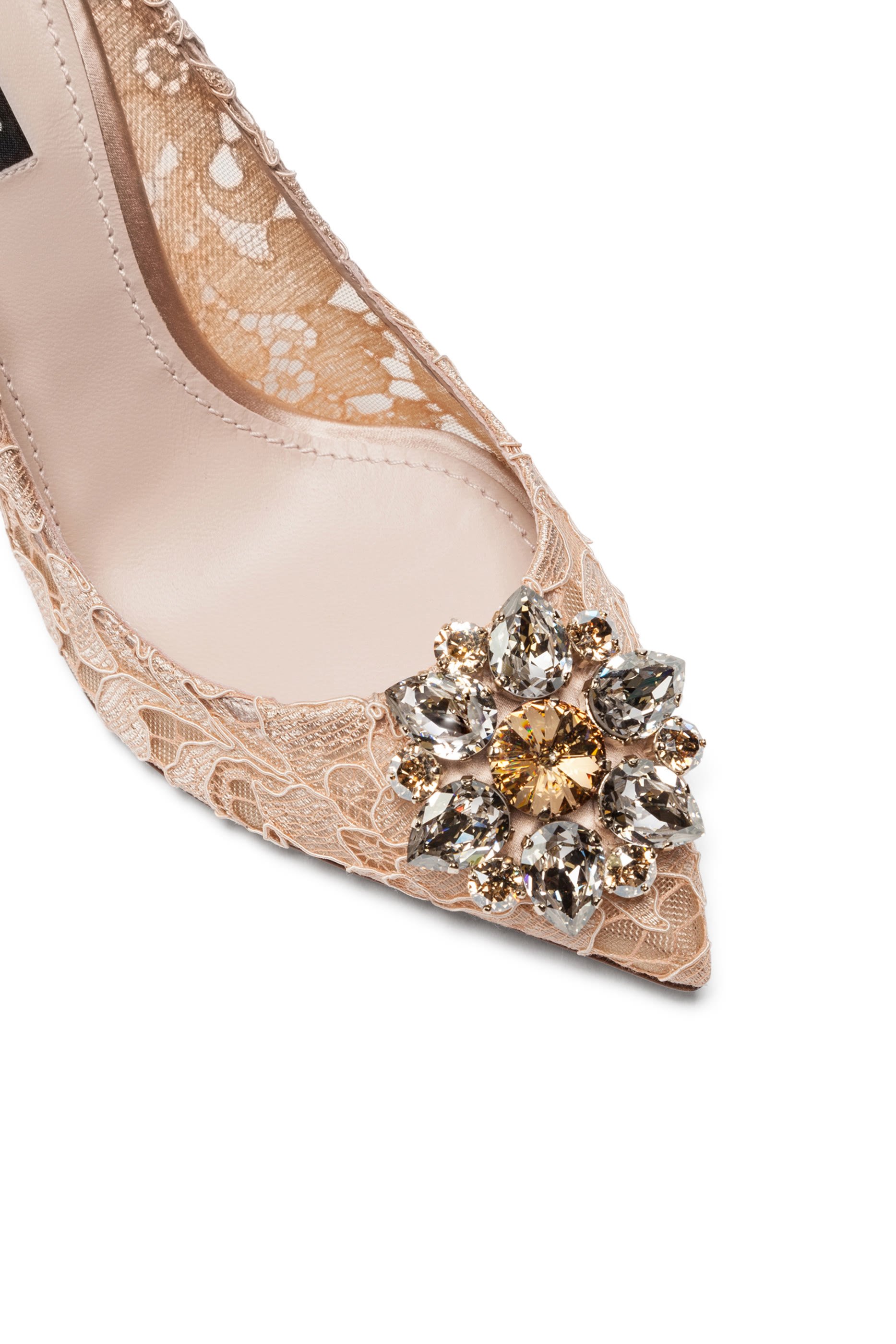 Lace Rainbow 90 Pumps with Brooch Detailing