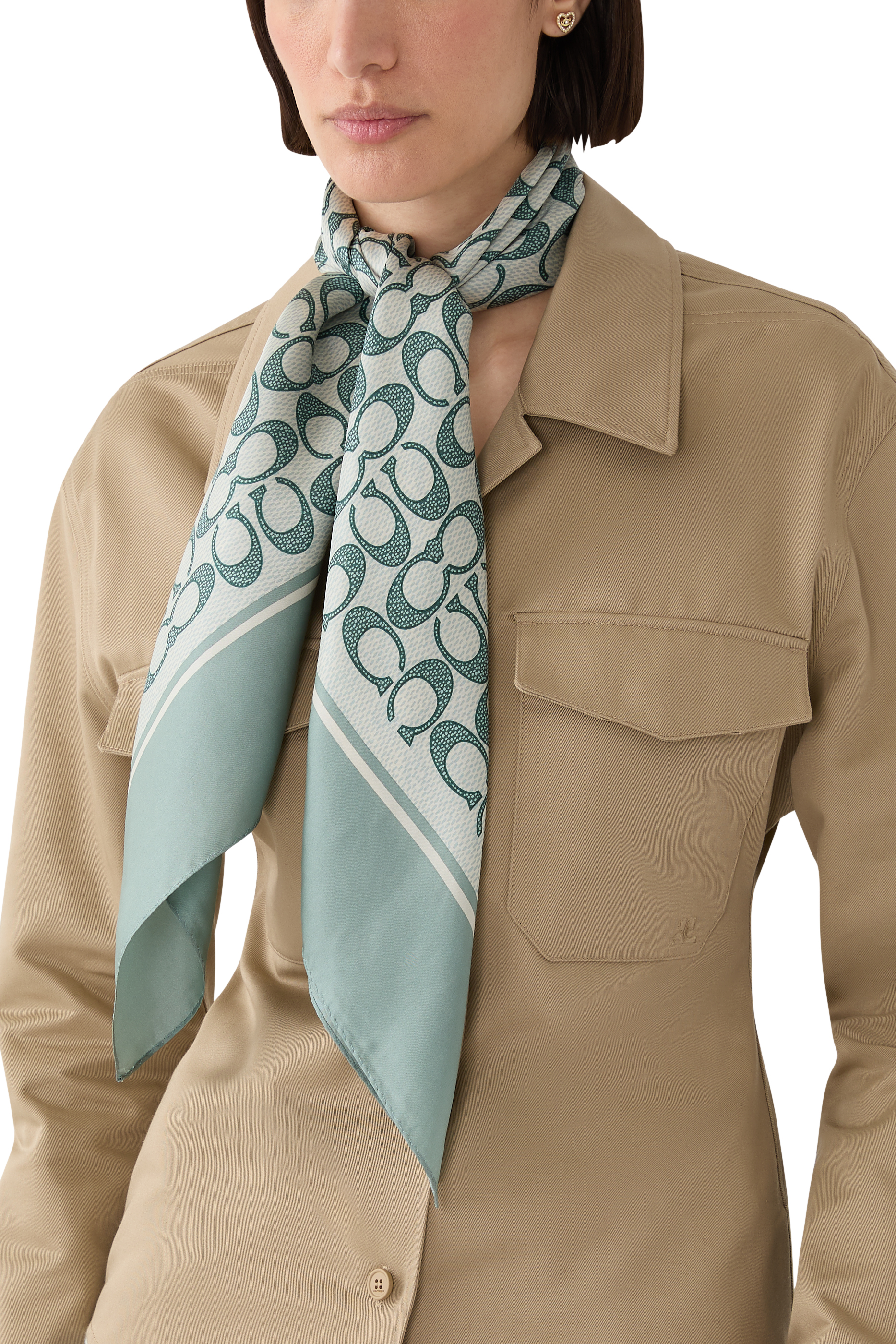 Vintage Signature Print Silk Square Scarf