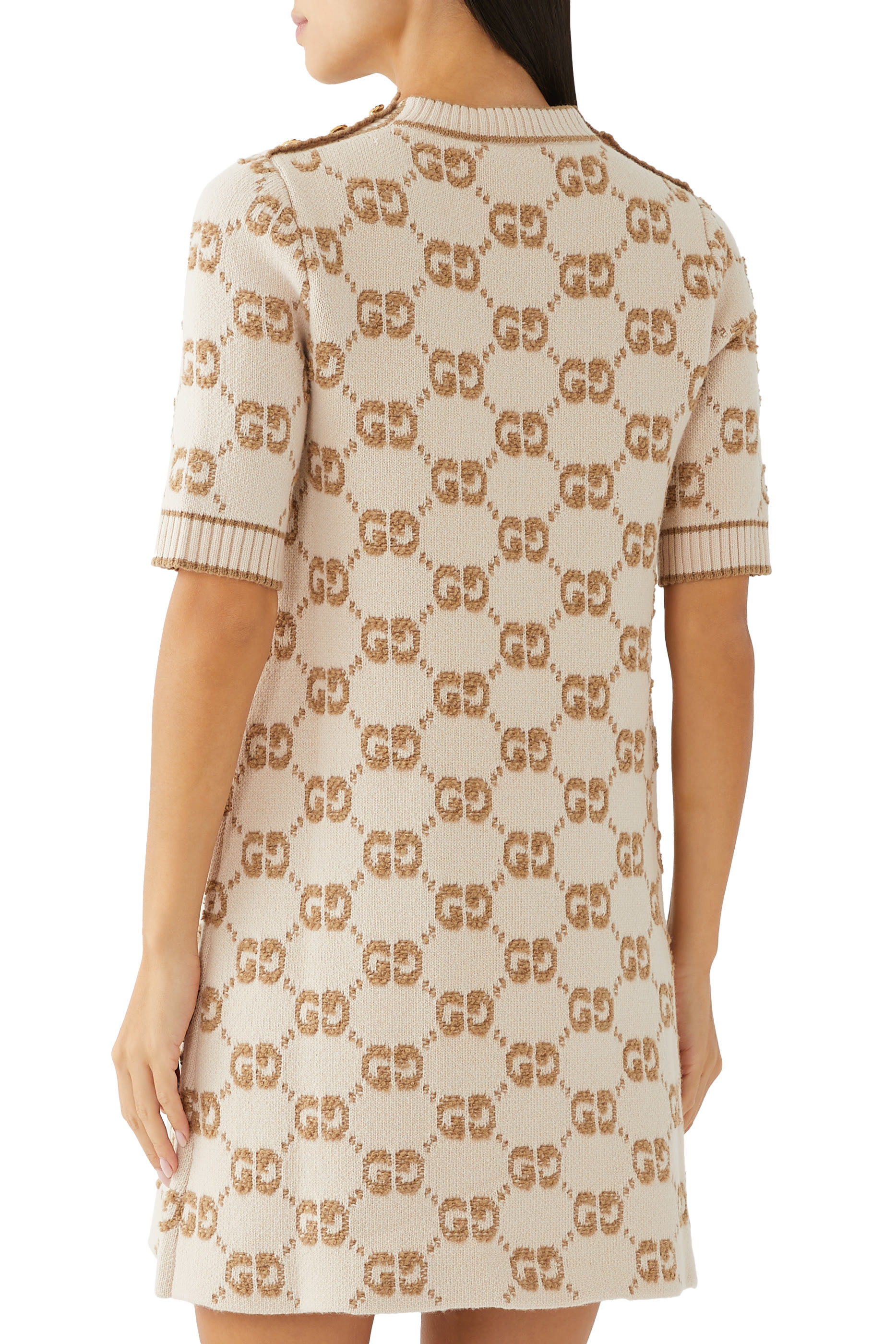 G Wool Bouclé Jacquard Dress