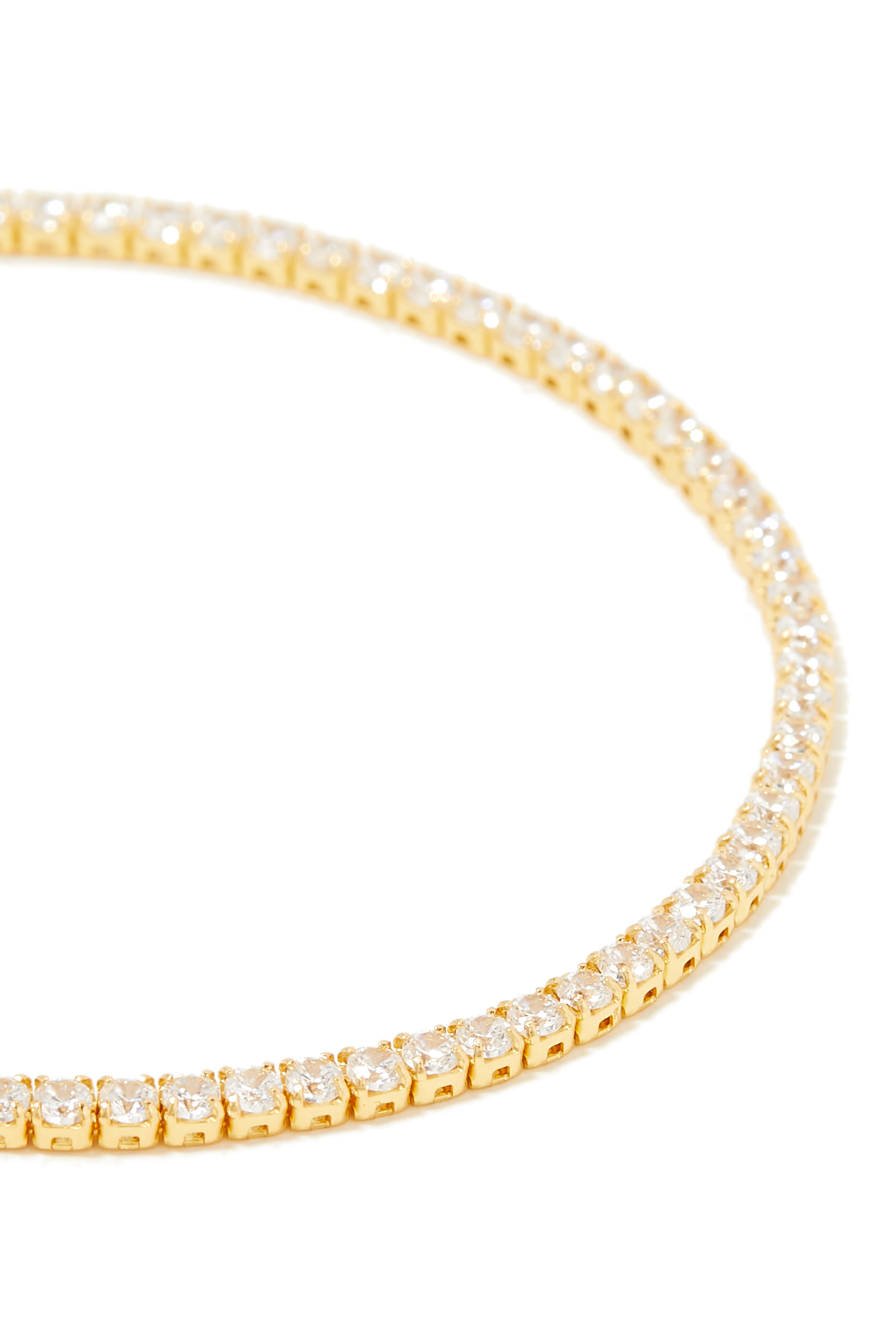 Diamond Tennis Bracelet, 18k Gold-Plated Sterling Silver