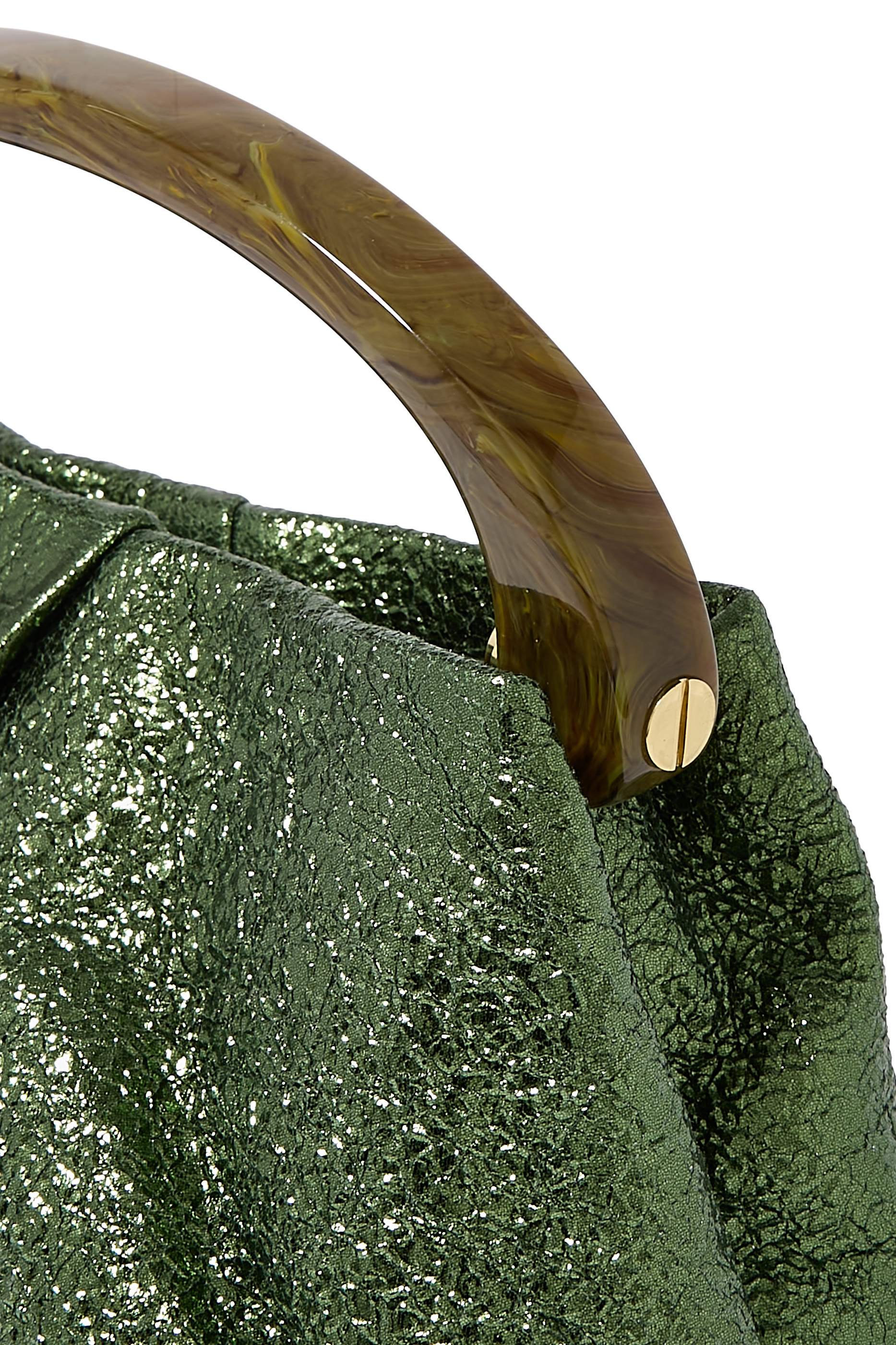 Metallic Top Handle Bag 