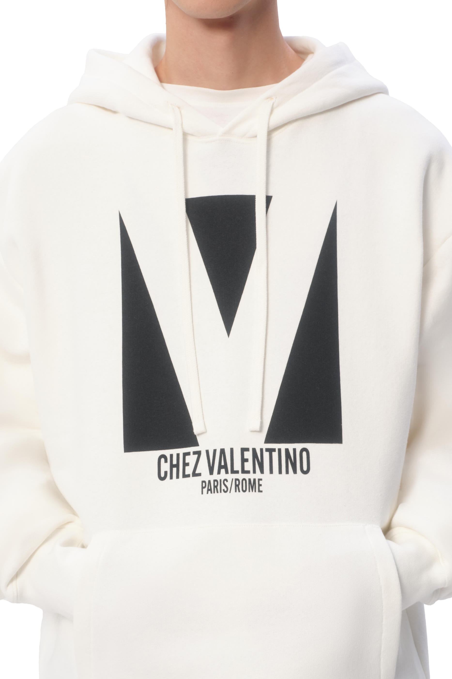 Chez Valentino Print Hooded Sweatshirt
