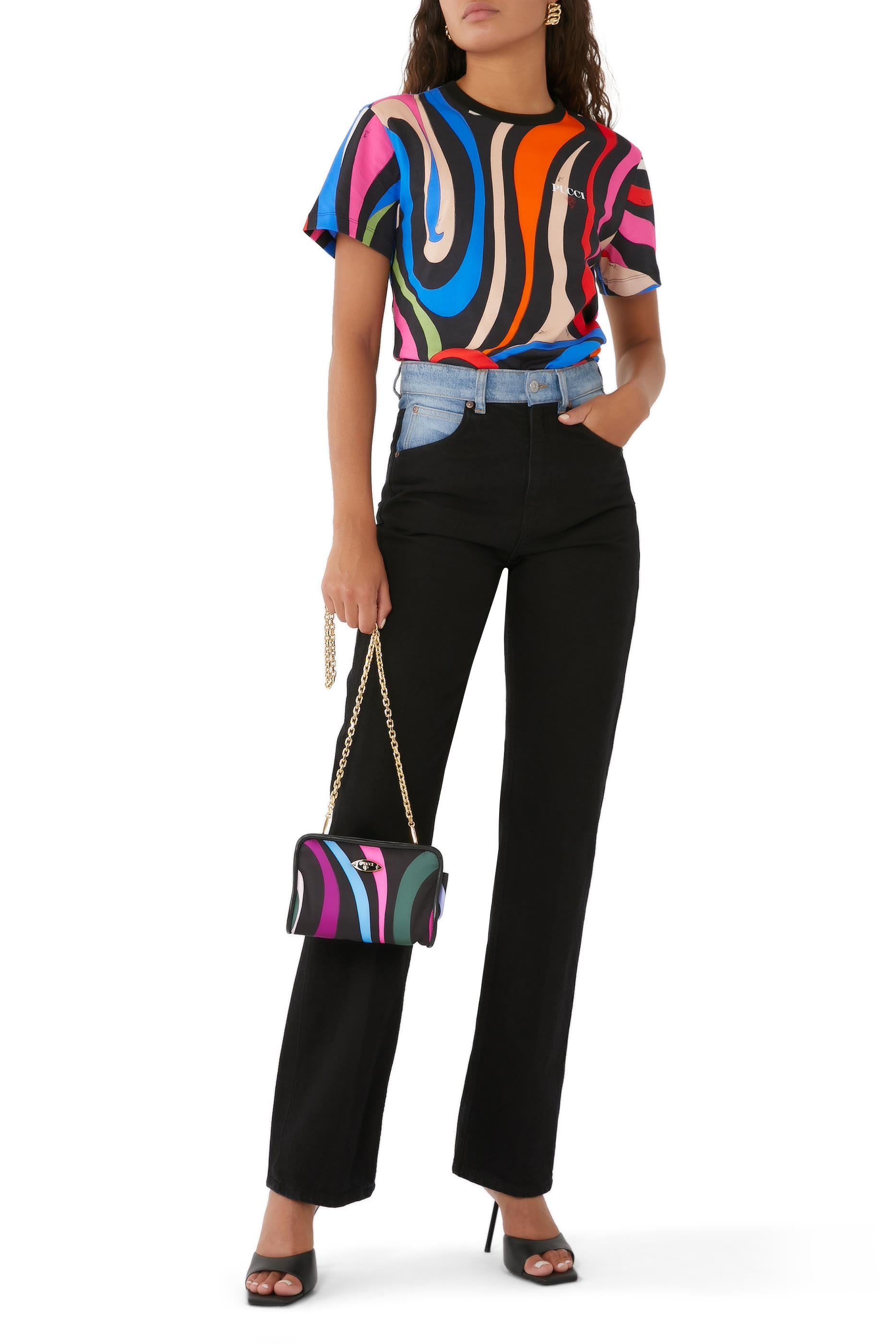 Marmo-Print Cotton T-Shirt